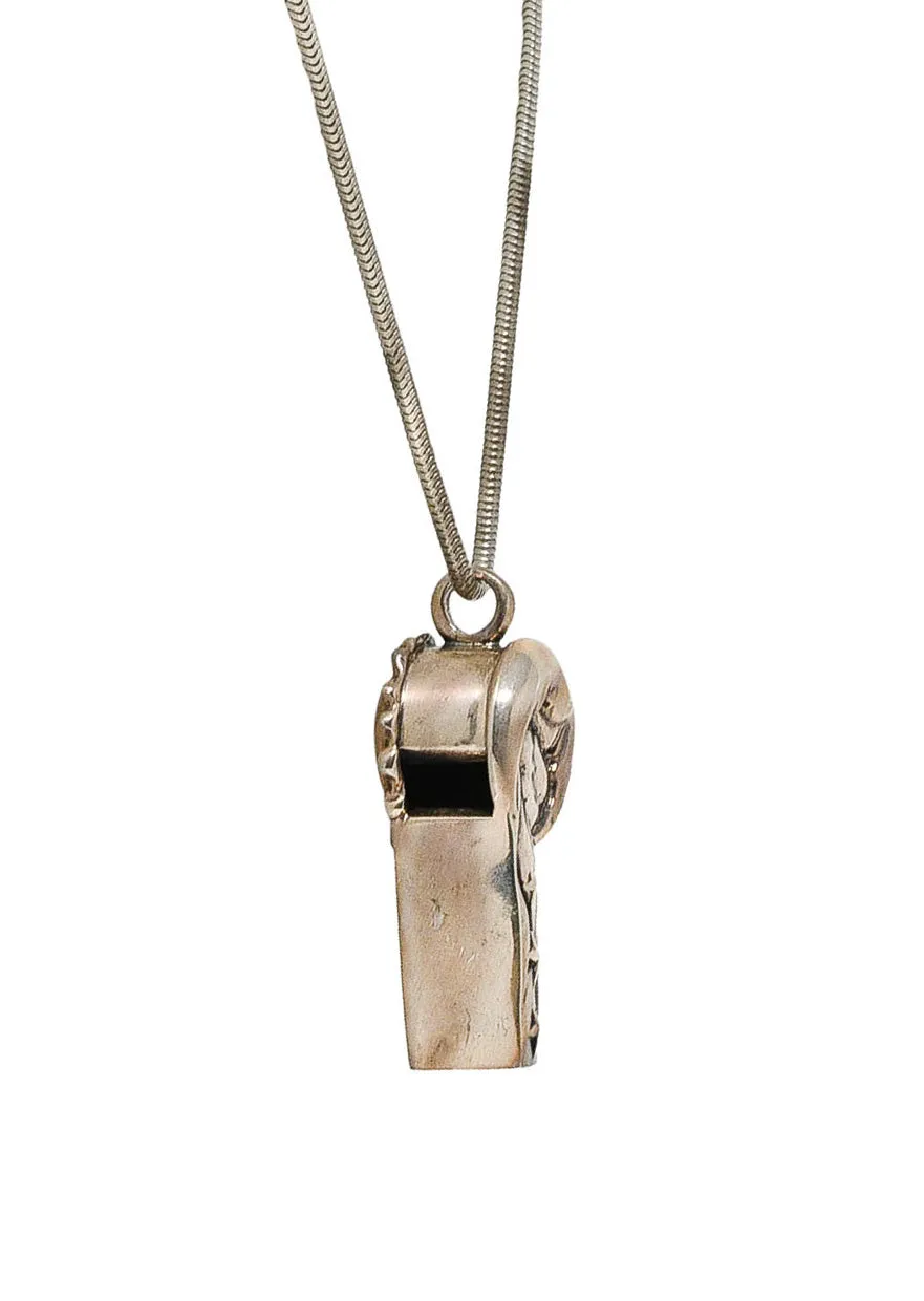 1990's Lagos Sterling Silver Rare Wonders Celestial Whistle Pendant Necklace