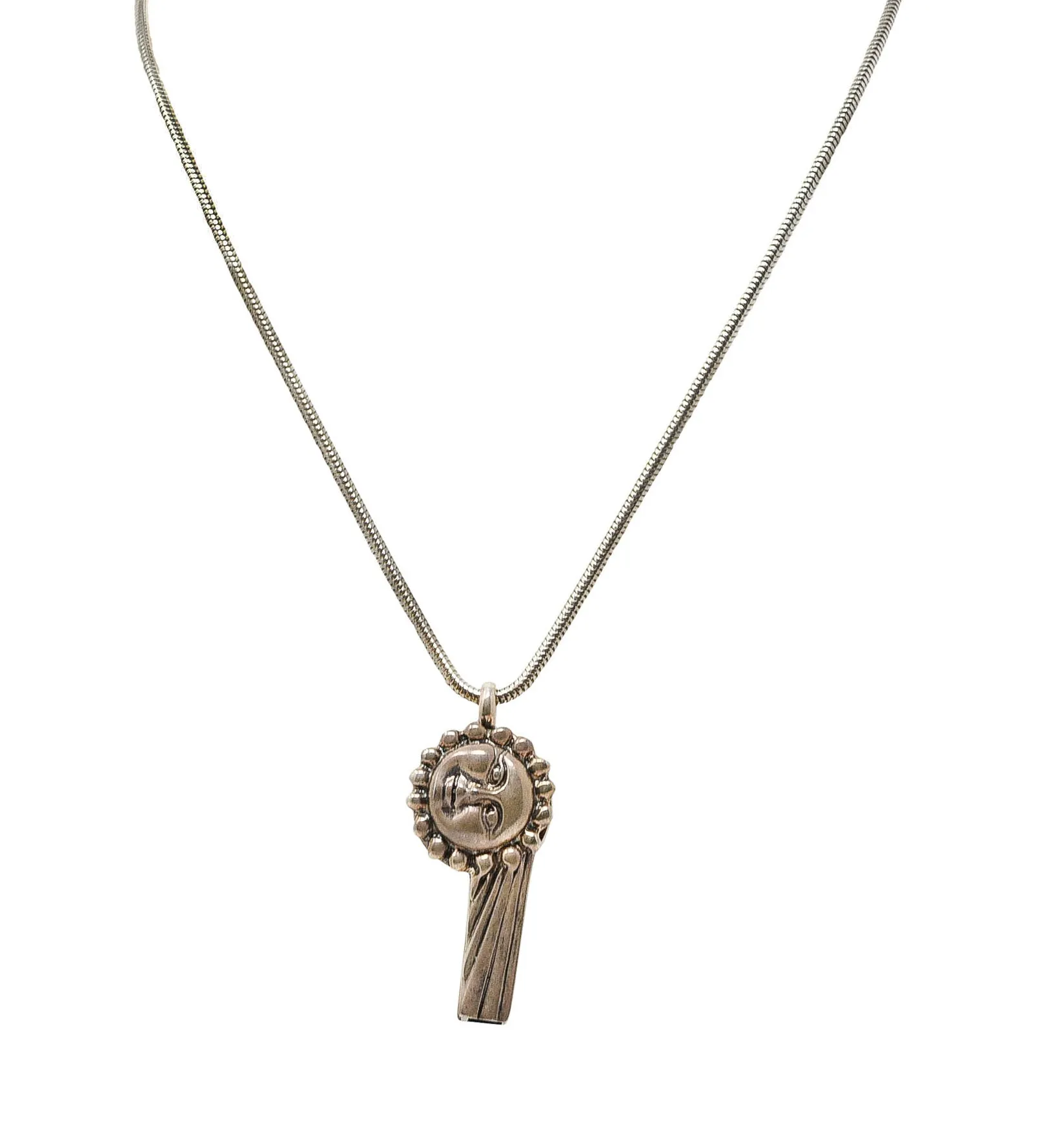 1990's Lagos Sterling Silver Rare Wonders Celestial Whistle Pendant Necklace