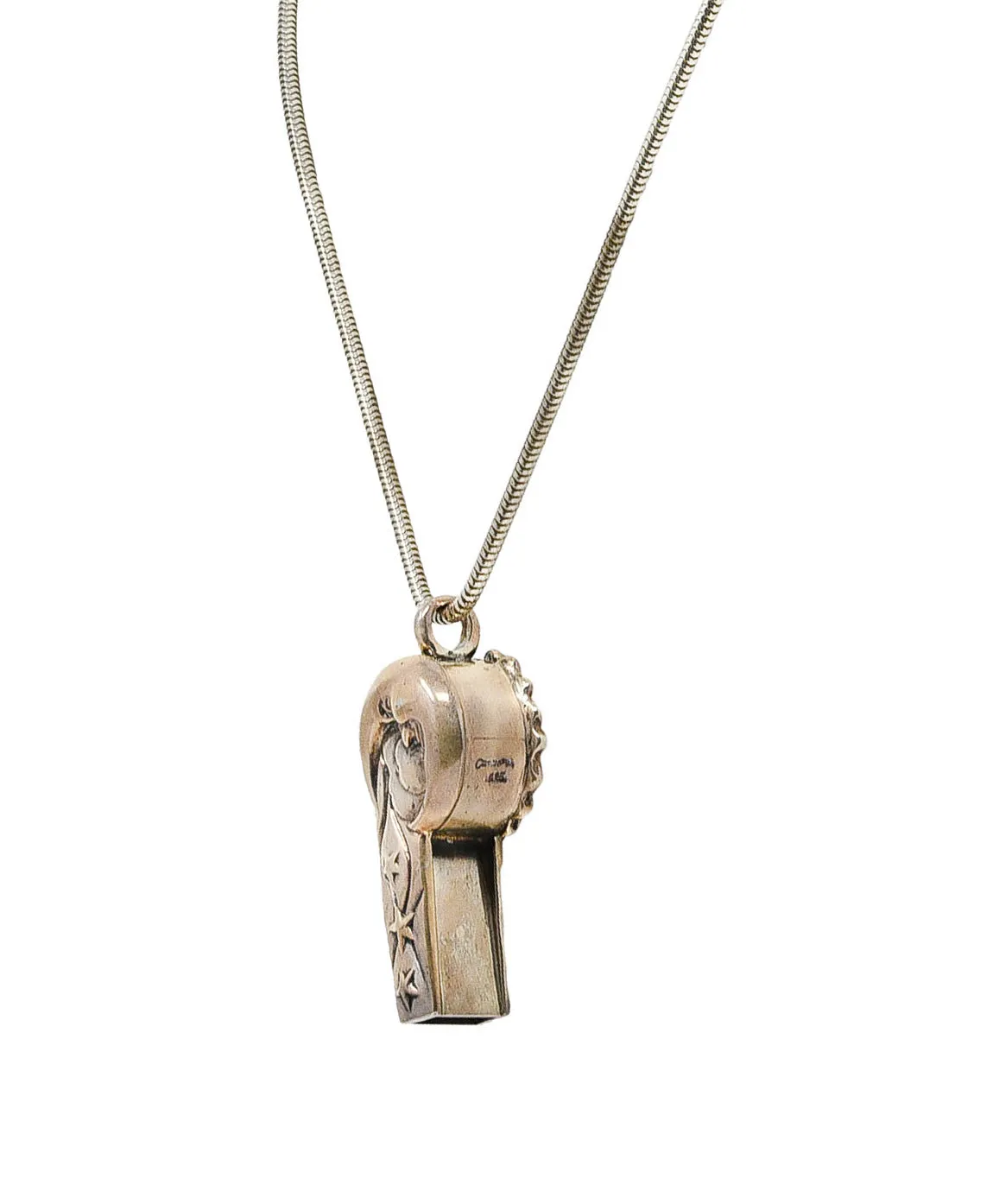 1990's Lagos Sterling Silver Rare Wonders Celestial Whistle Pendant Necklace