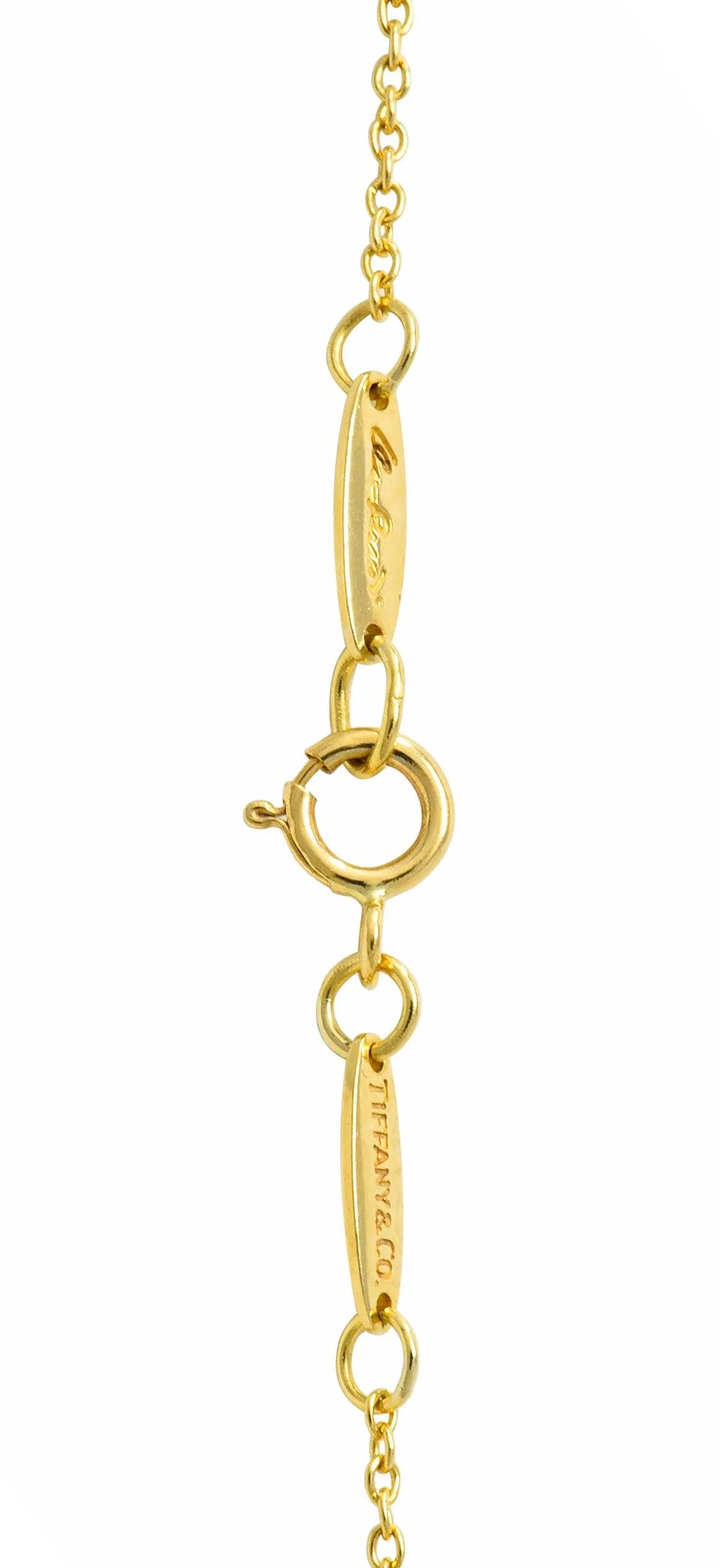2003 Tiffany & Co. 18 Karat Gold Circular Atlas Pendant Necklace