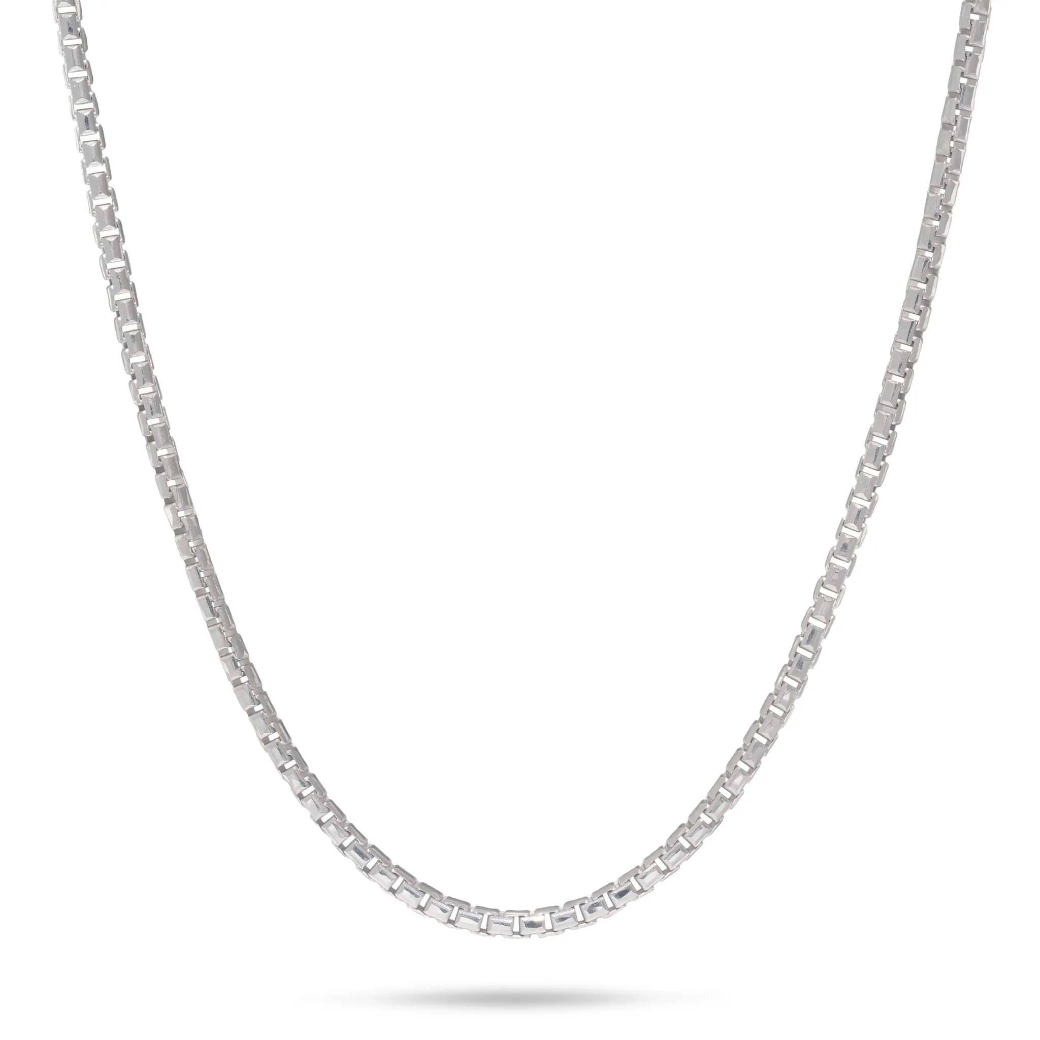 24" 1.5mm Round Box Chain in Sterling Silver