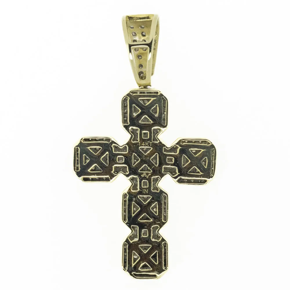 2.50ctw Diamond Accented Religious Cross Pendant in 14K White Gold