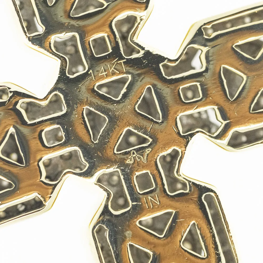 2.50ctw Diamond Accented Religious Cross Pendant in 14K White Gold