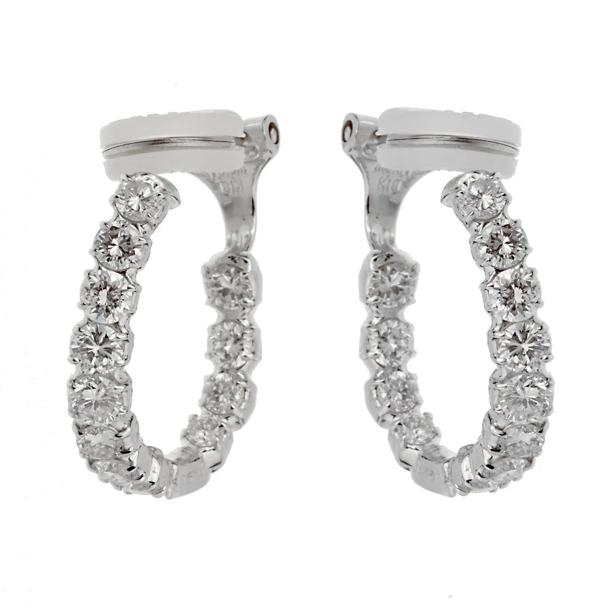 2ct Diamond Inside Out Hoop Earrings