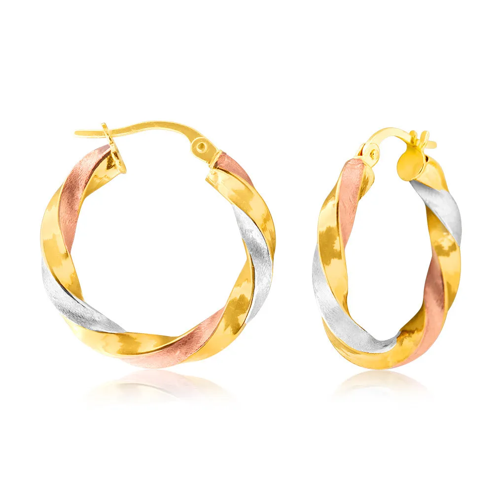 9ct Fancy Hoop Earrings