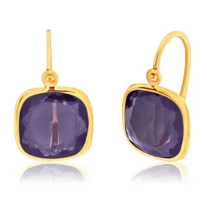 9ct Splendid Yellow Gold Cubic Zirconia Hoop Earrings