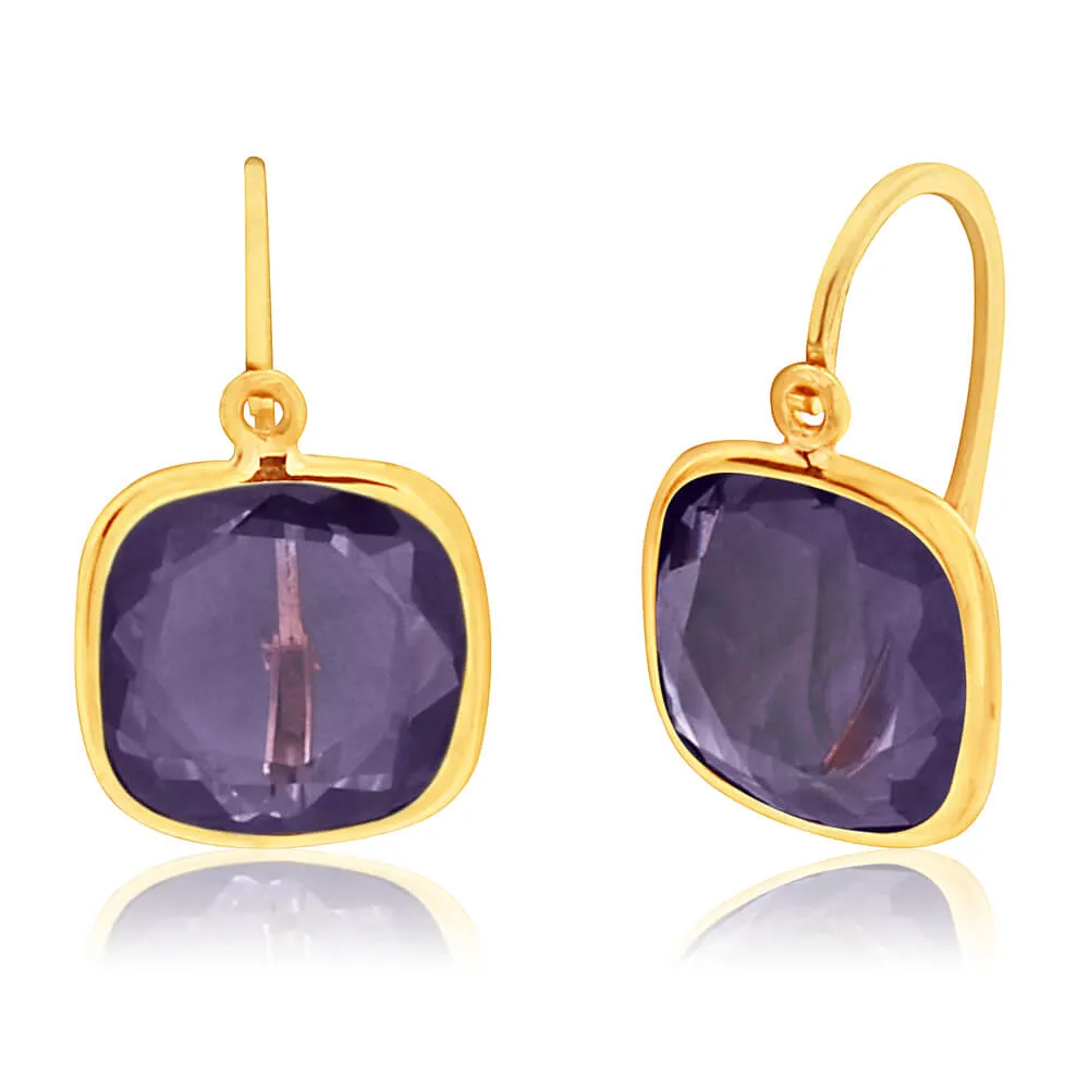 9ct Splendid Yellow Gold Cubic Zirconia Hoop Earrings