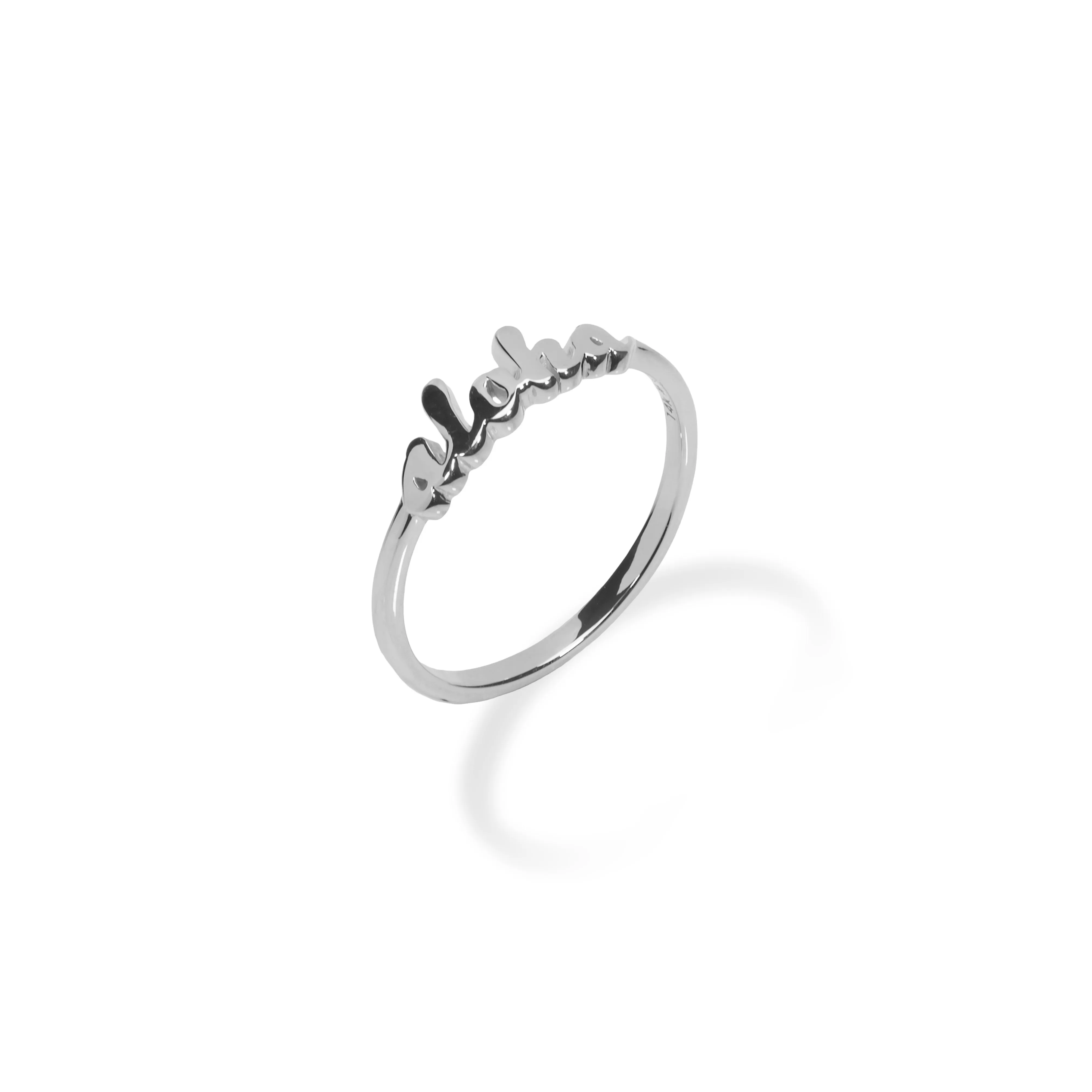 Aloha Ring in White Gold