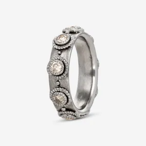 Armenta New World Sterling Silver Diamond Band Ring Sz. 7 18442