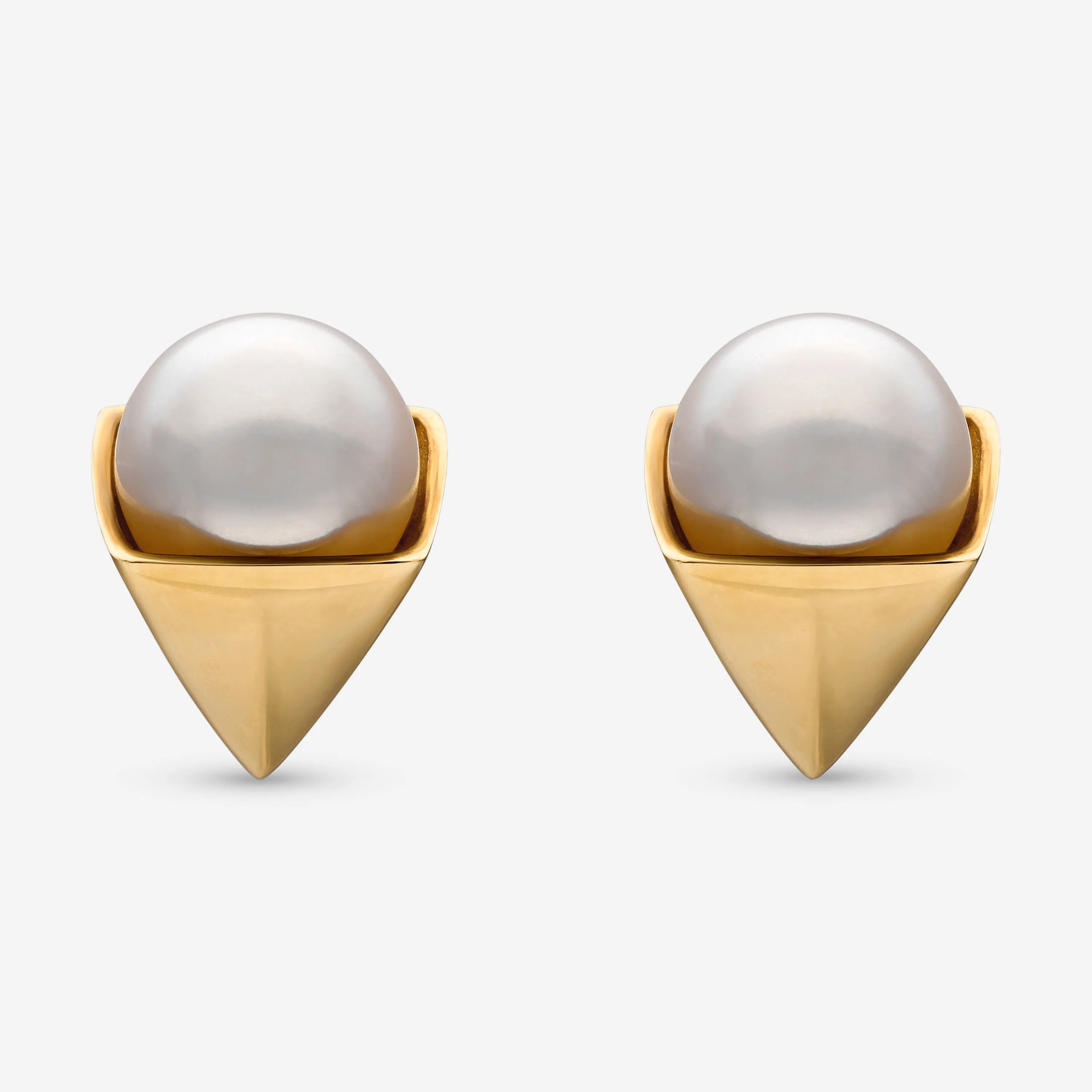 Assael 18K Yellow Gold Japanese Akoya Cultured Pearl Stud Earrings EG-PY1.A