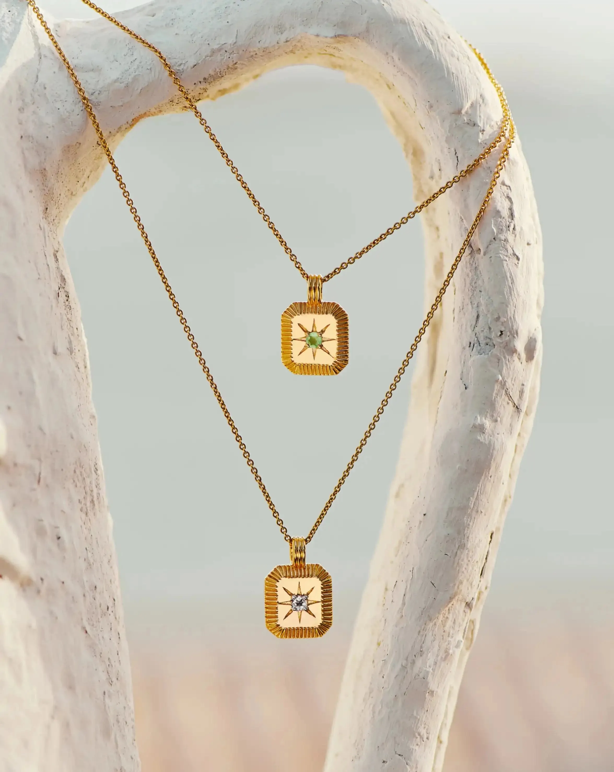 August Birthstone Pendant Necklace | 18k Gold Vermeil/Peridot