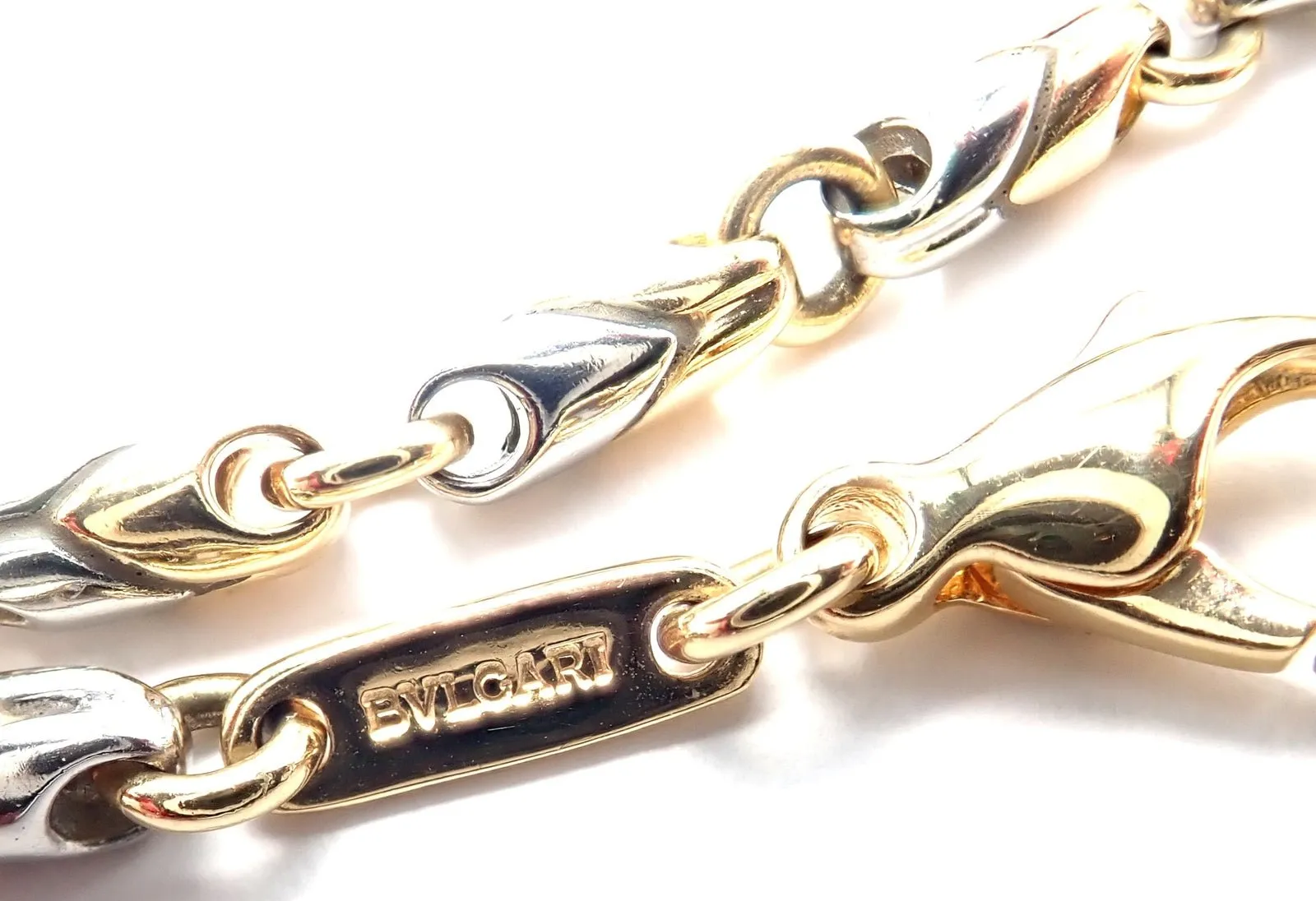 Authentic! Bulgari Bvlgari 18k Yellow Gold Steel Diamond Zodiac Pendant Necklace