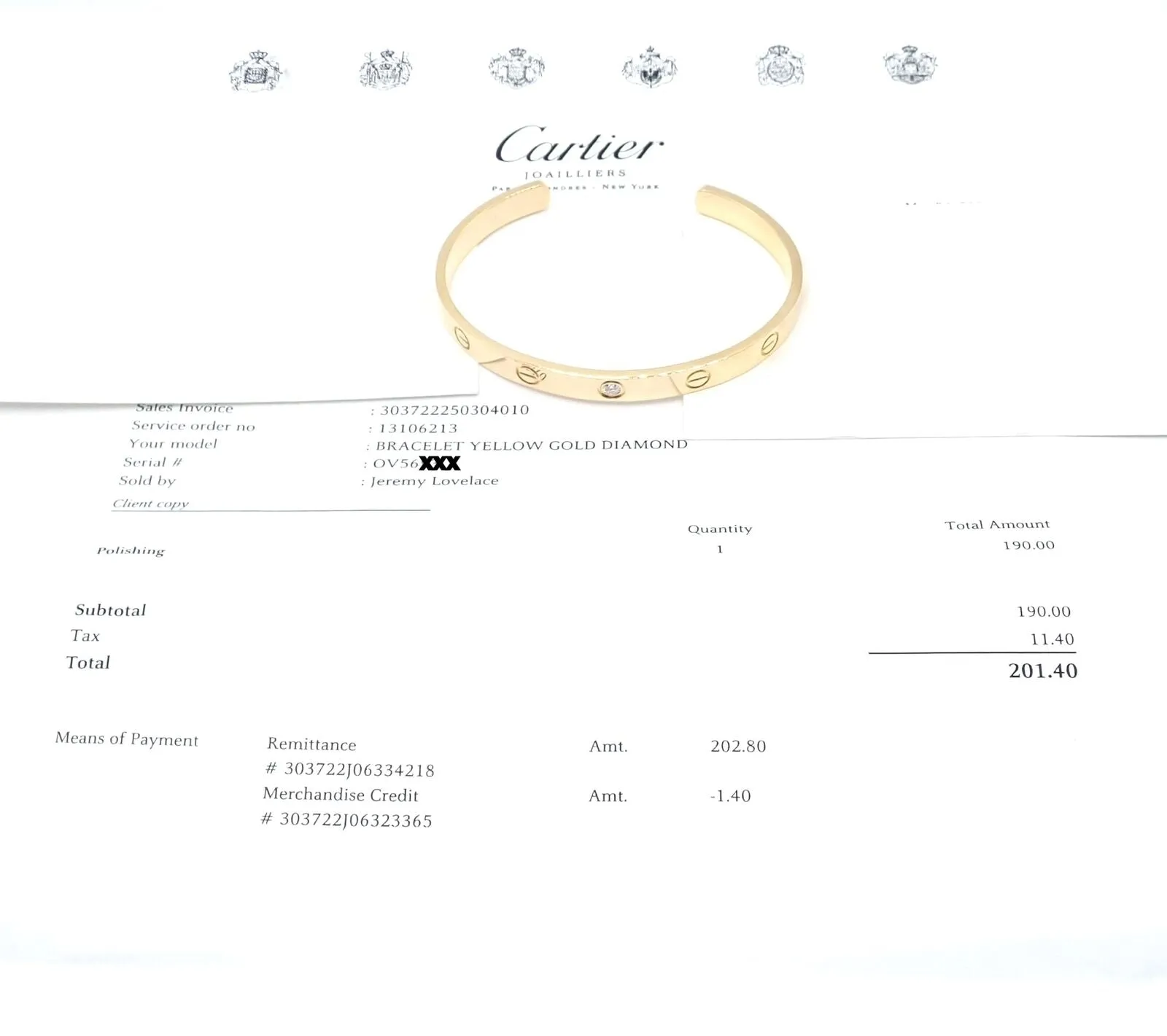 Authentic! Cartier 18k Yellow Gold Diamond Love Cuff Open Bracelet Size 17