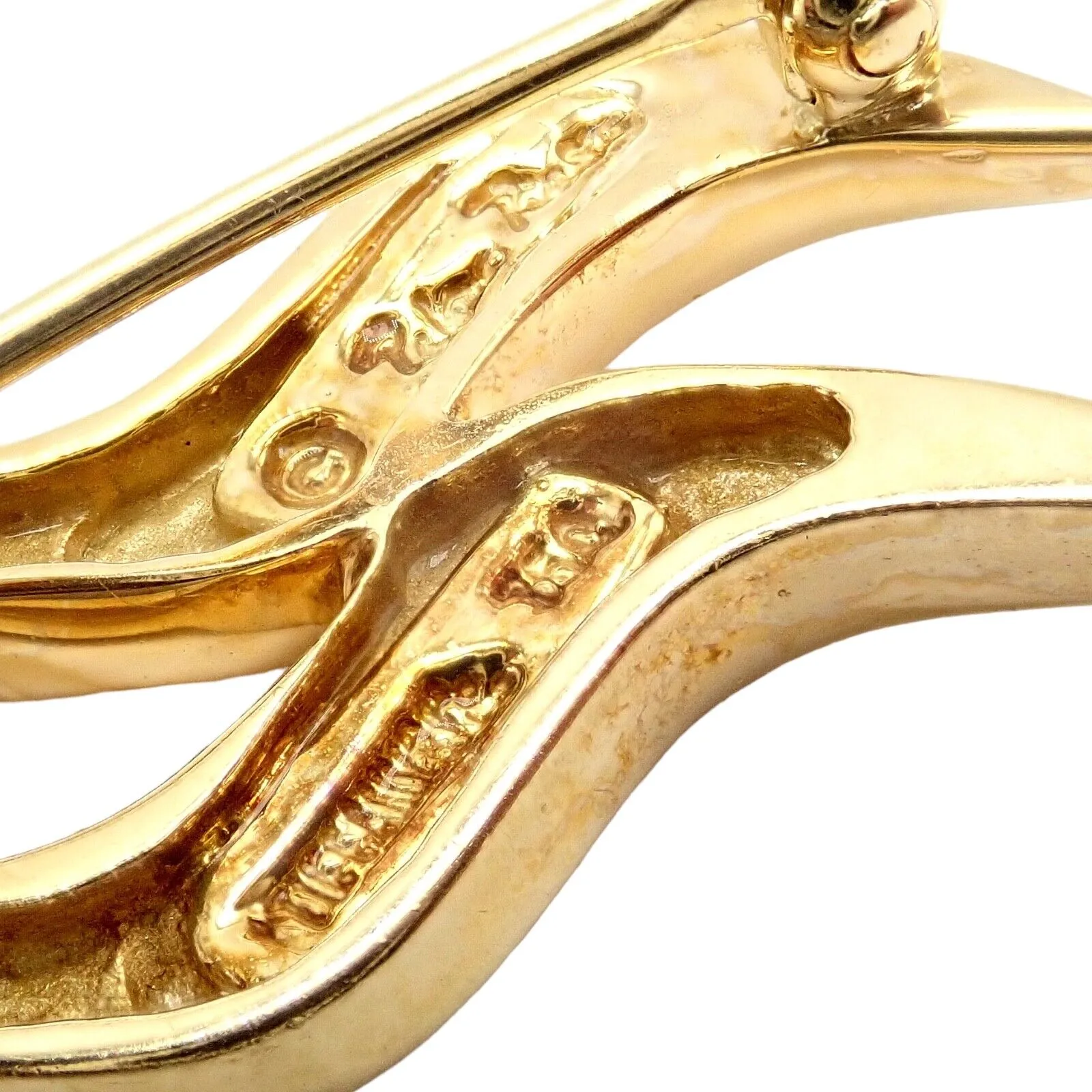 Authentic! Tiffany & Co 18k Yellow Gold Picasso Zodiac Aquarius Brooch Pin