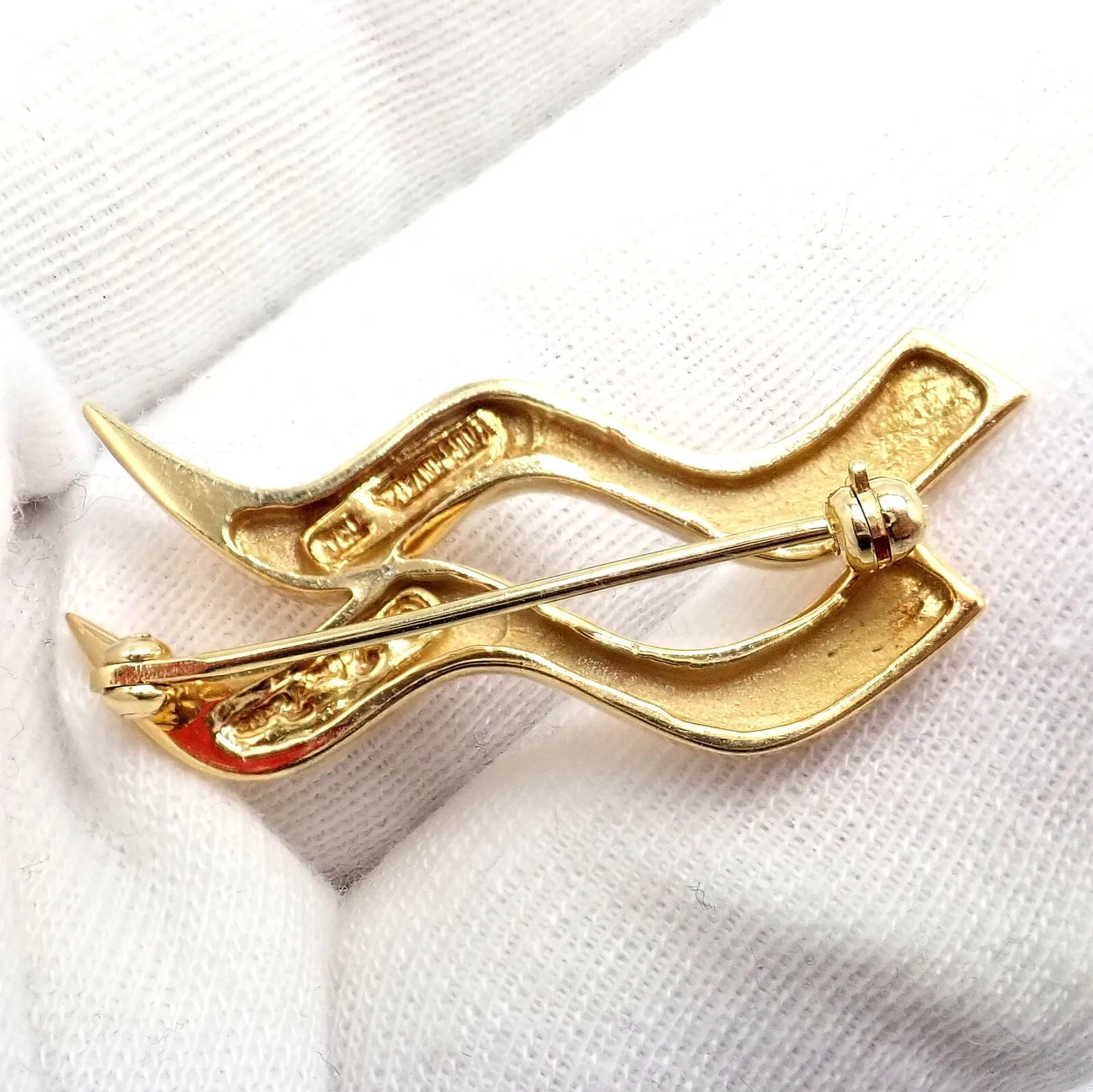 Authentic! Tiffany & Co 18k Yellow Gold Picasso Zodiac Aquarius Brooch Pin