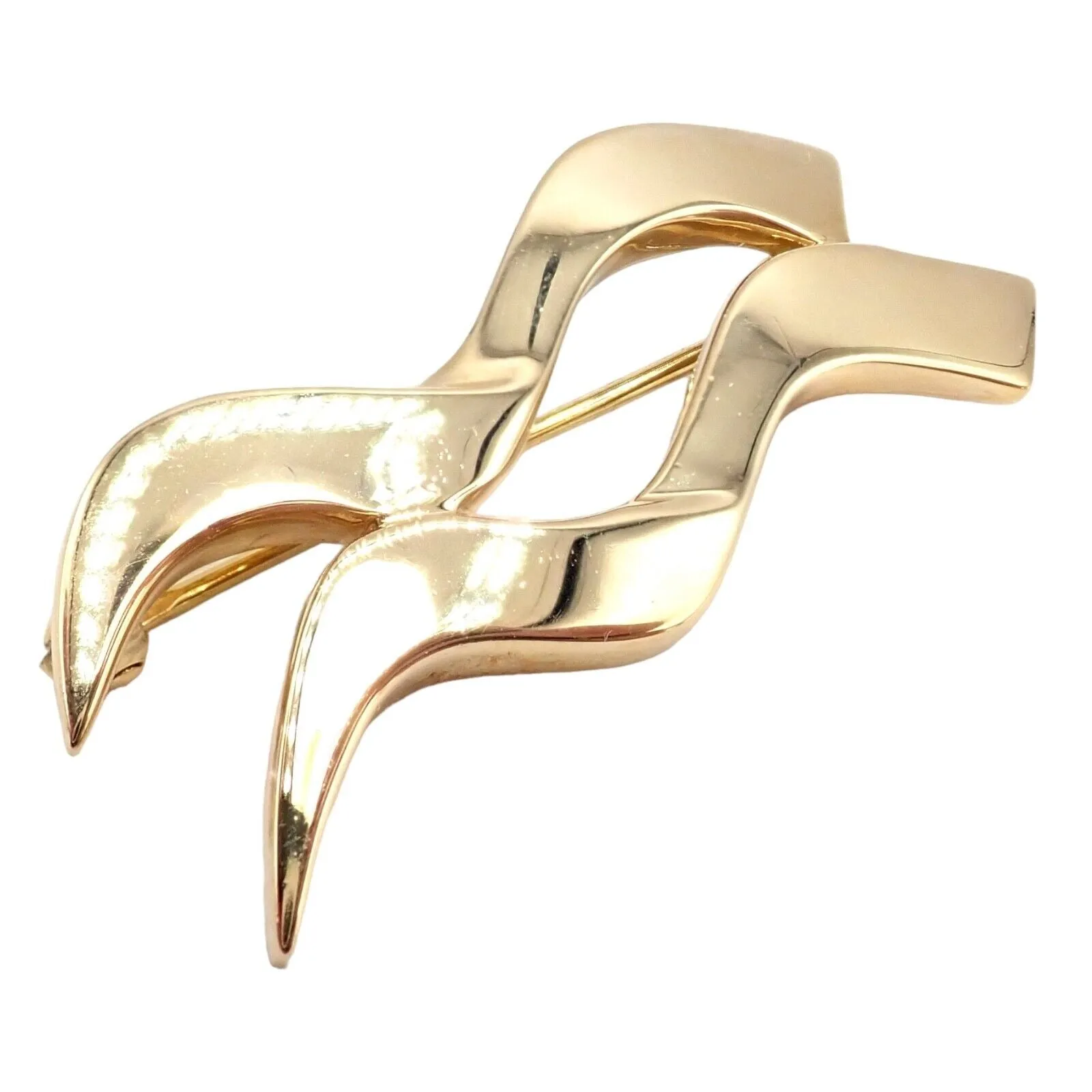 Authentic! Tiffany & Co 18k Yellow Gold Picasso Zodiac Aquarius Brooch Pin