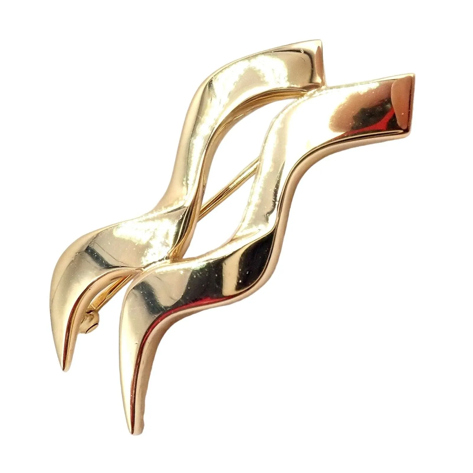 Authentic! Tiffany & Co 18k Yellow Gold Picasso Zodiac Aquarius Brooch Pin
