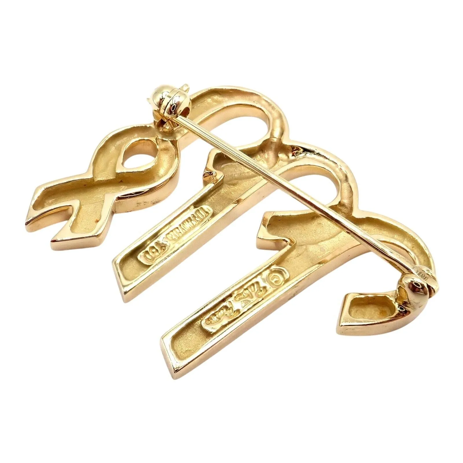Authentic! Tiffany & Co Paloma Picasso 18k Yellow Gold Zodiac Virgo Pin Brooch