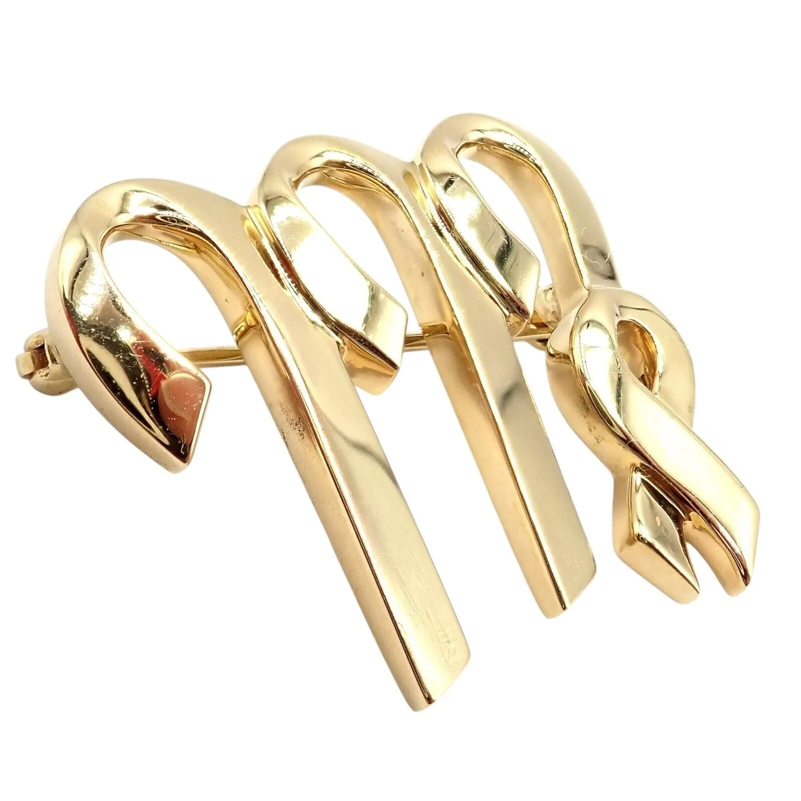 Authentic! Tiffany & Co Paloma Picasso 18k Yellow Gold Zodiac Virgo Pin Brooch