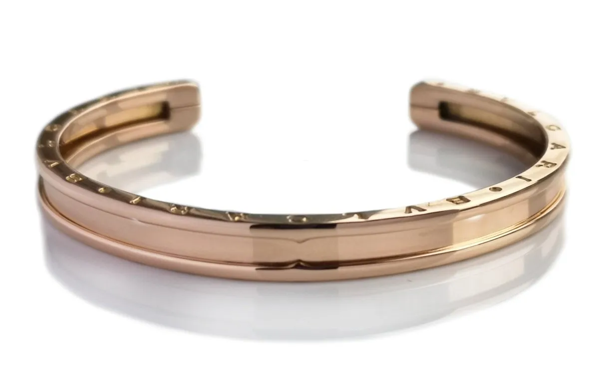 Bulgari Bvlgari 18k Rose Gold  B.Zero1 Cuff Bracelet Small
