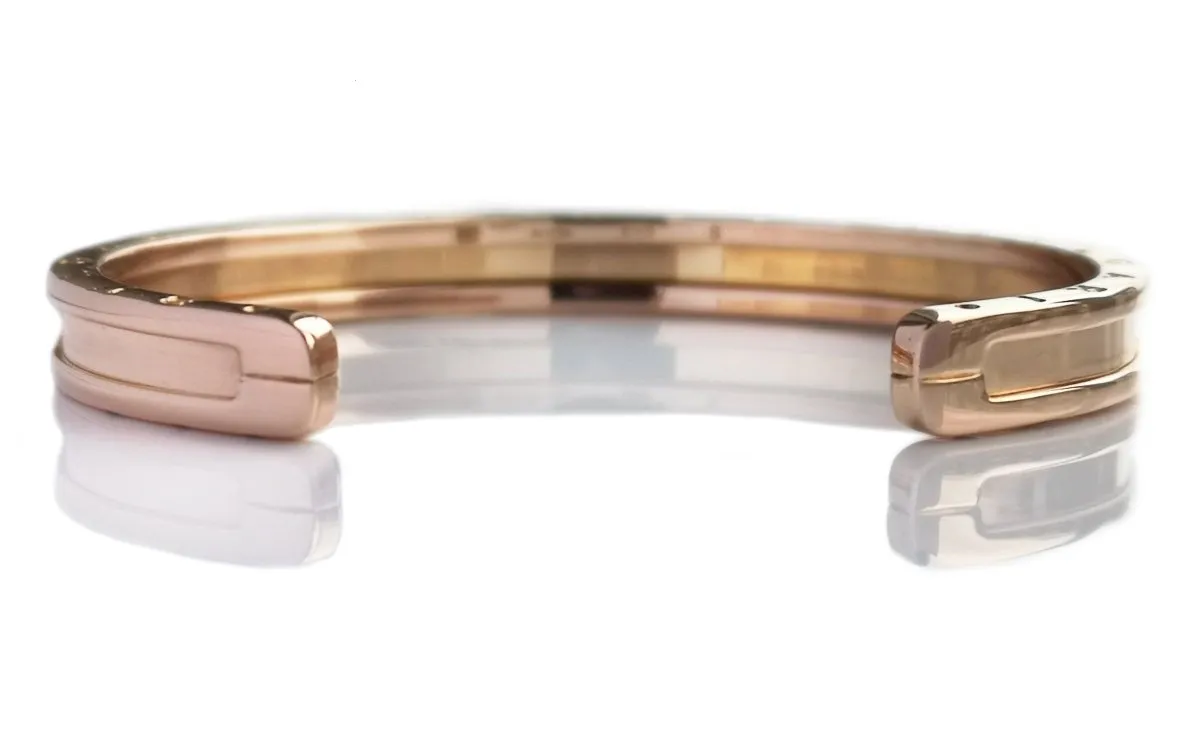 Bulgari Bvlgari 18k Rose Gold  B.Zero1 Cuff Bracelet Small