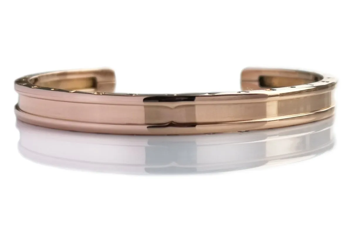 Bulgari Bvlgari 18k Rose Gold  B.Zero1 Cuff Bracelet Small