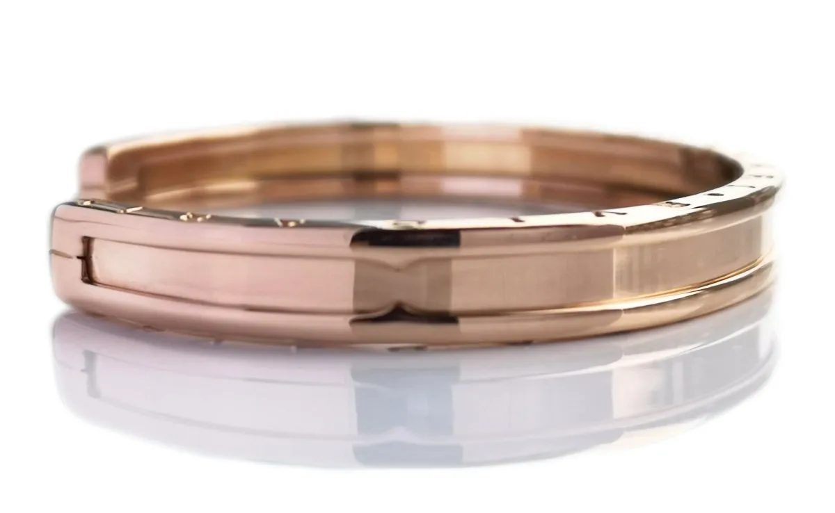 Bulgari Bvlgari 18k Rose Gold  B.Zero1 Cuff Bracelet Small
