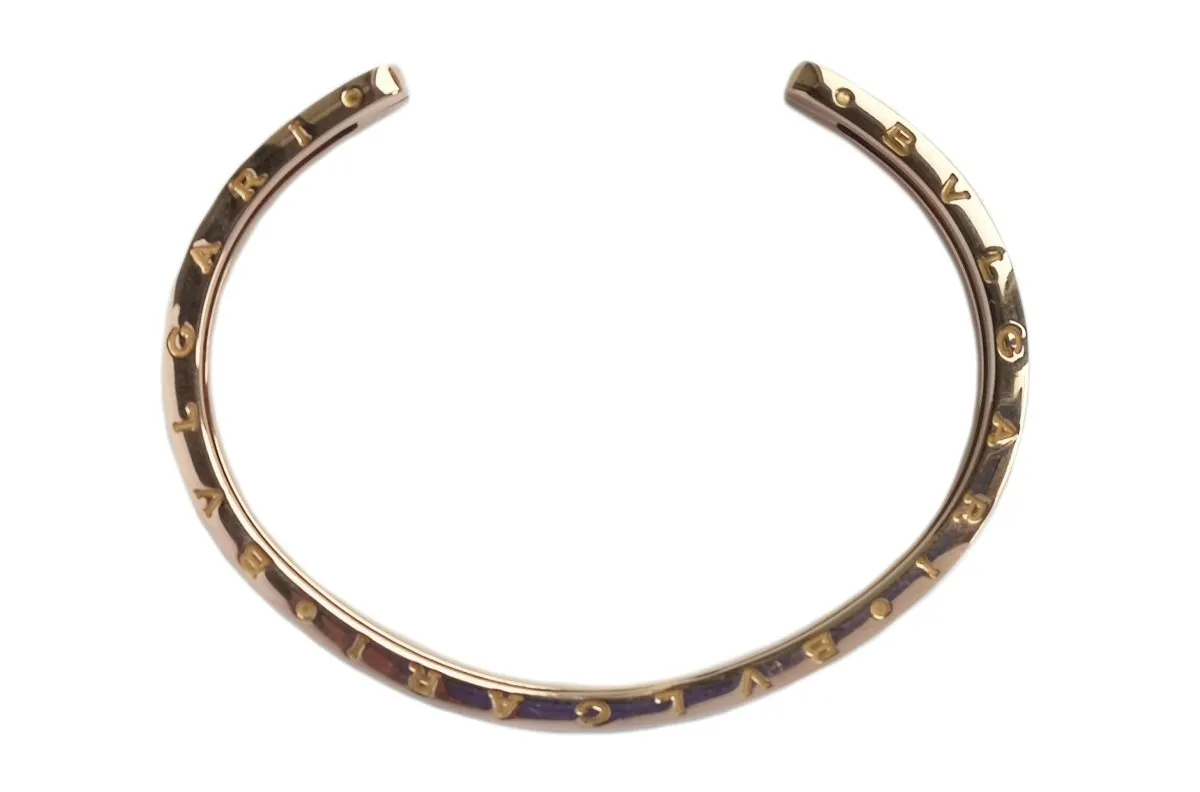 Bulgari Bvlgari 18k Rose Gold  B.Zero1 Cuff Bracelet Small