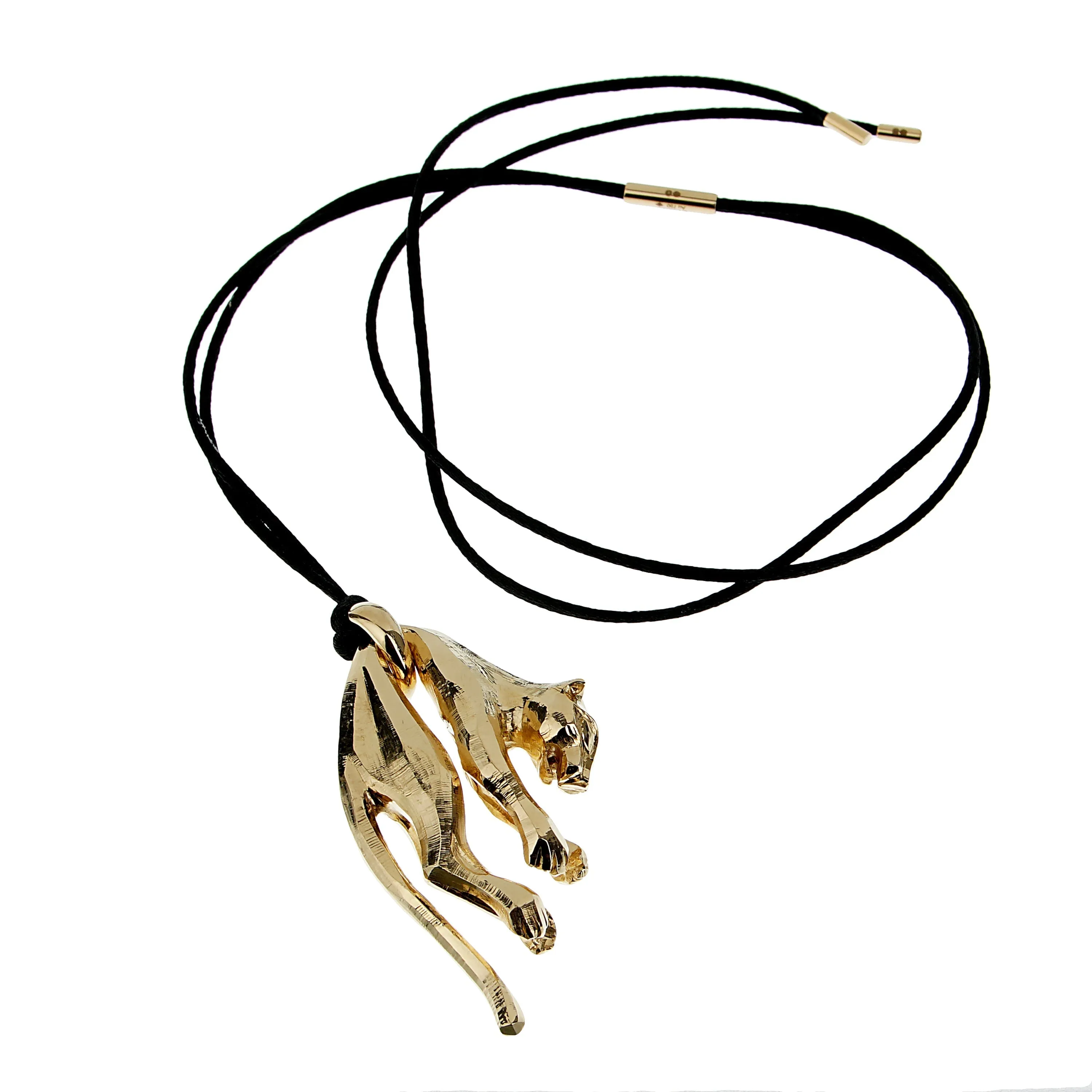 Cartier Panthere Vintage Yellow Gold Pendant Necklace