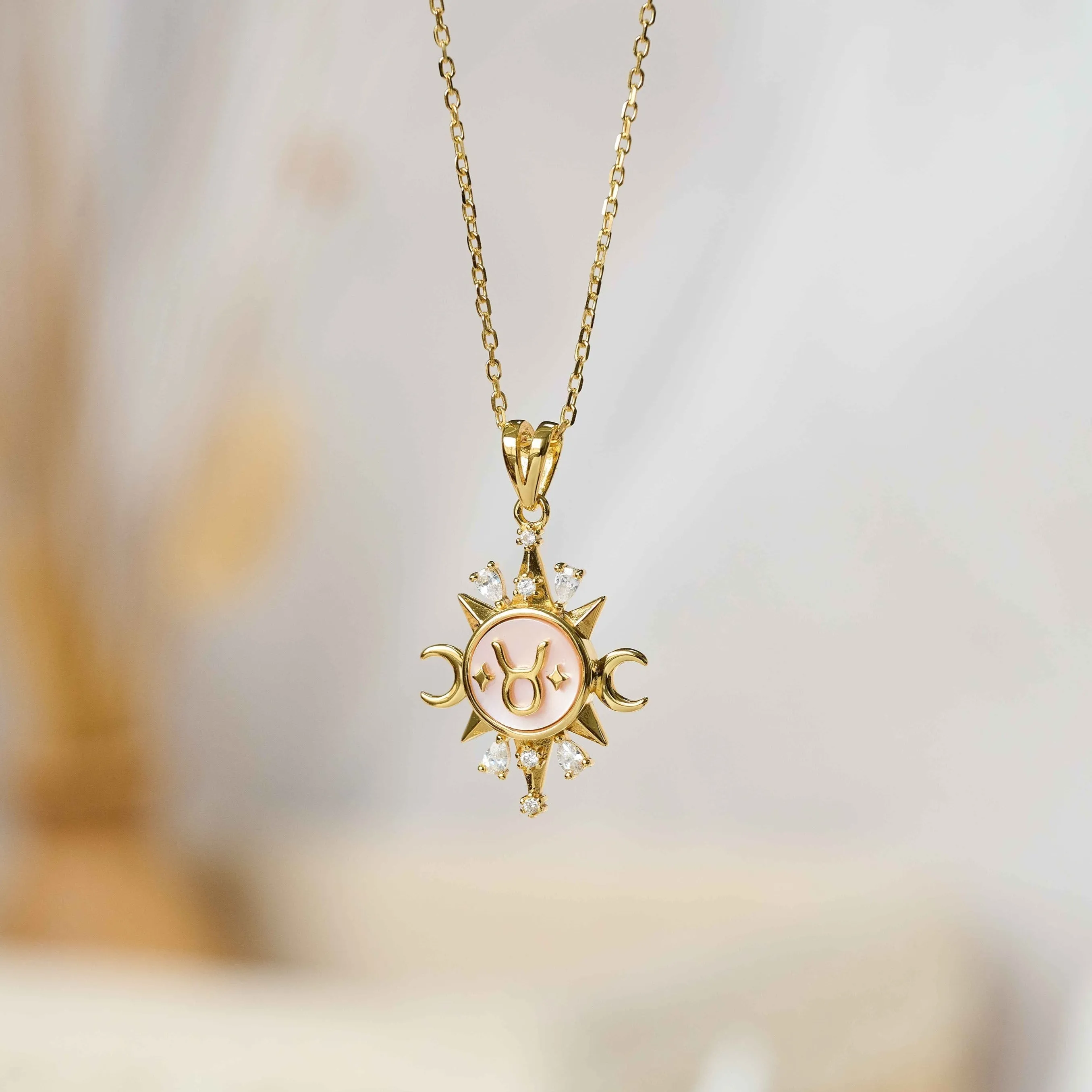 Celestial Horoscope Pendant - Taurus