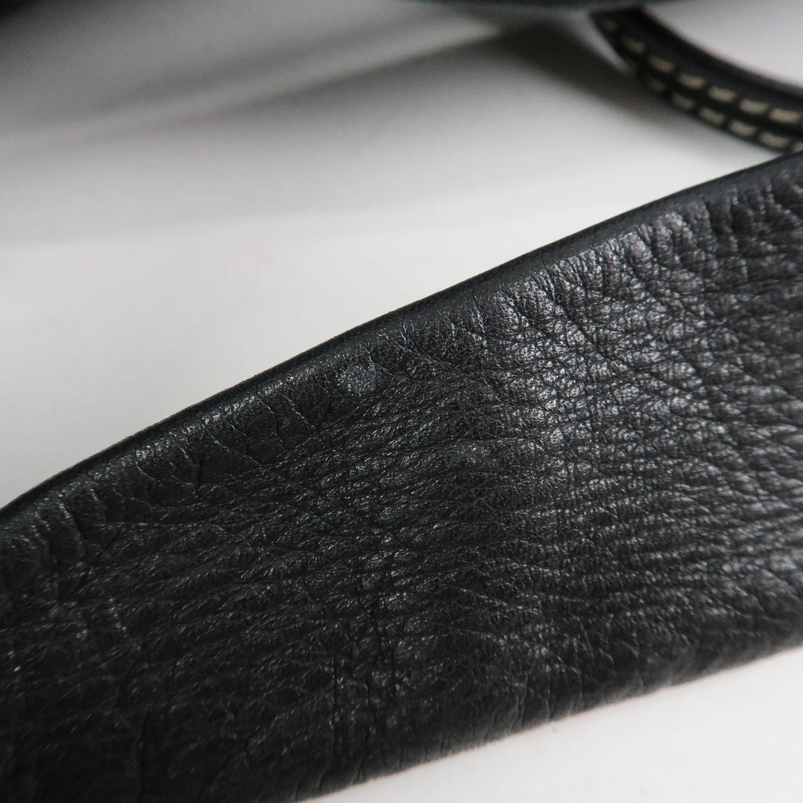 CELINE Leather Bitter Sweet Macadam Engraved Shoulder Bag Used