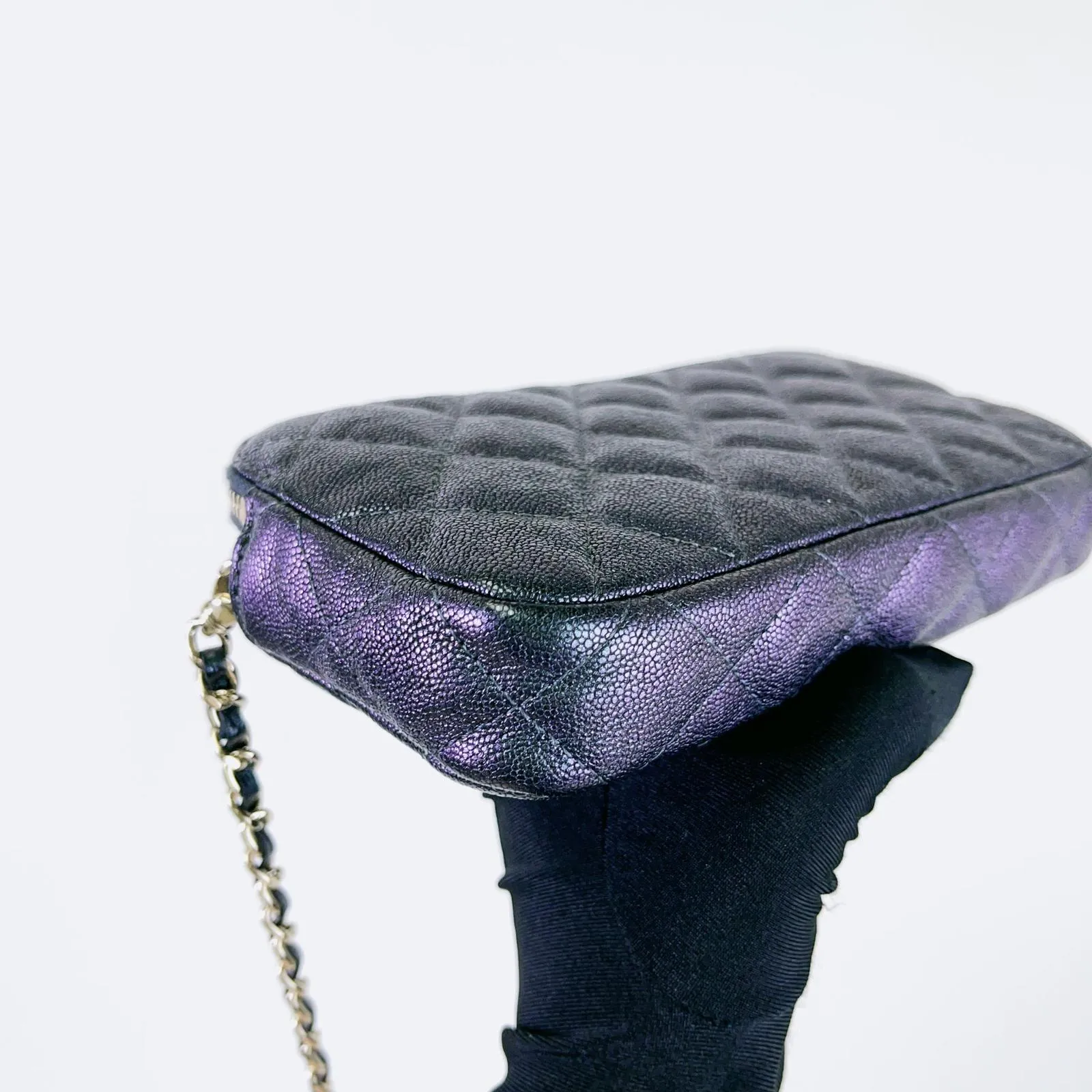 Chanel Classic Double Zip Clutch on Chain