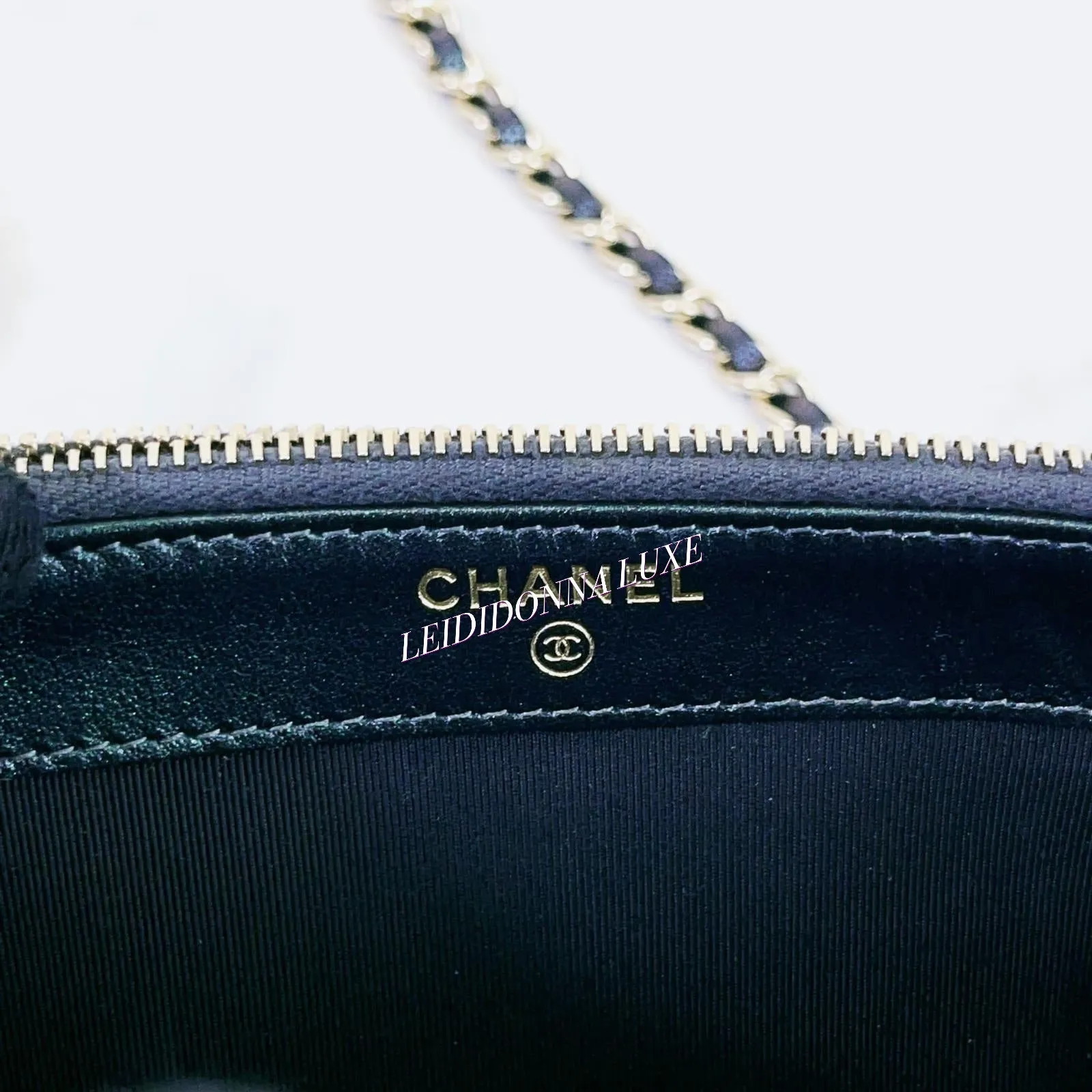 Chanel Classic Double Zip Clutch on Chain