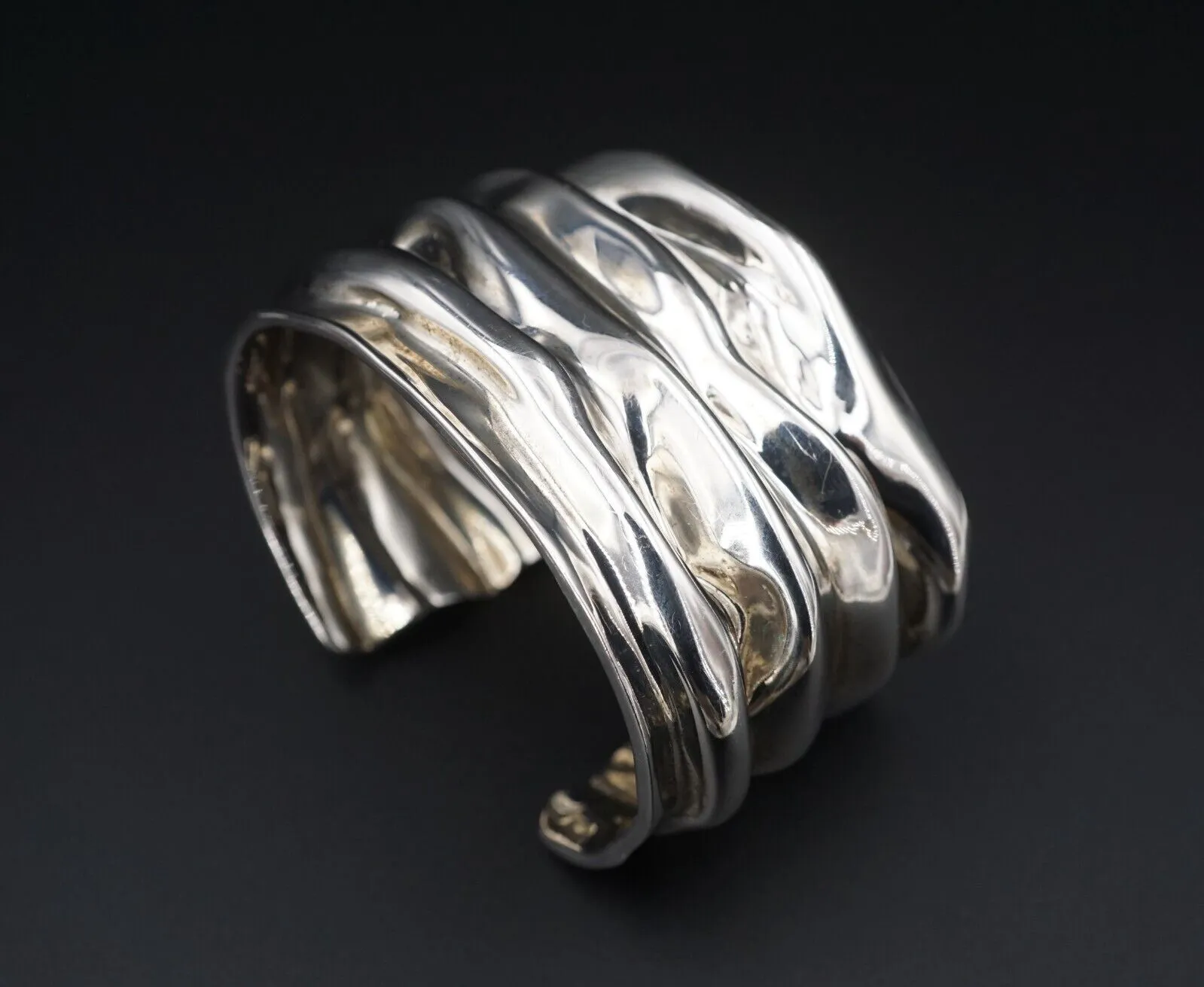 Designer Annelise Michelson Small Draped Cuff Bracelet Silver 6" BS2897