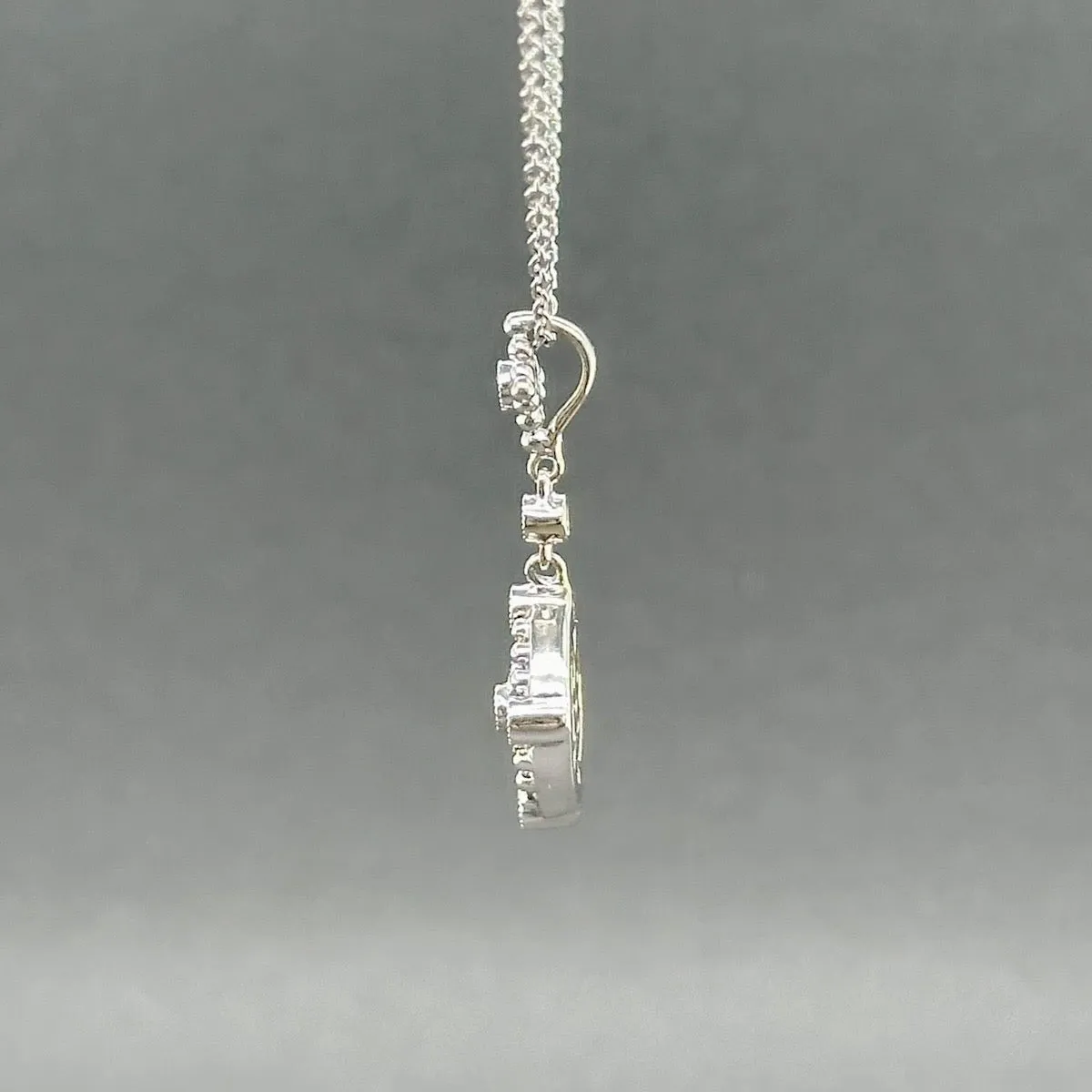 Estate 14K W Gold 0.06ctw I/I1 Diamond Pendant