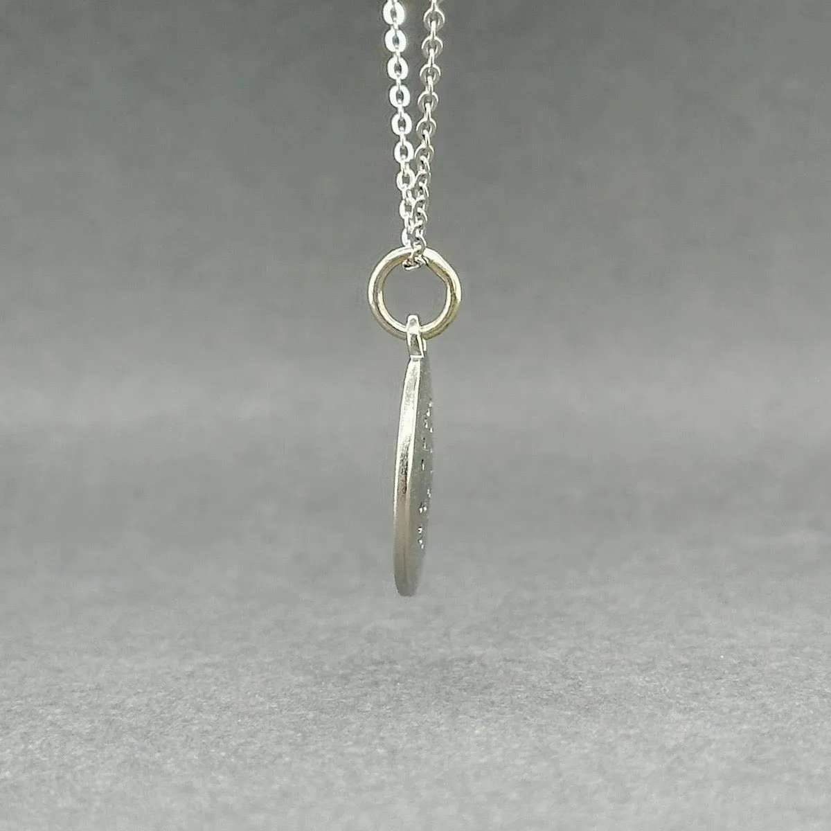 Estate 14K W Gold 0.19ctw G-H/SI1-2 Diamond Peace Pendant