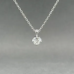 Estate 14K W Gold 0.26ct H/I1 Diamond Pendant