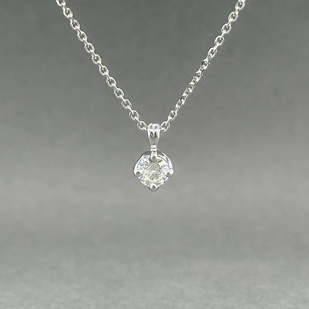 Estate 14K W Gold 0.26ct H/I1 Diamond Pendant