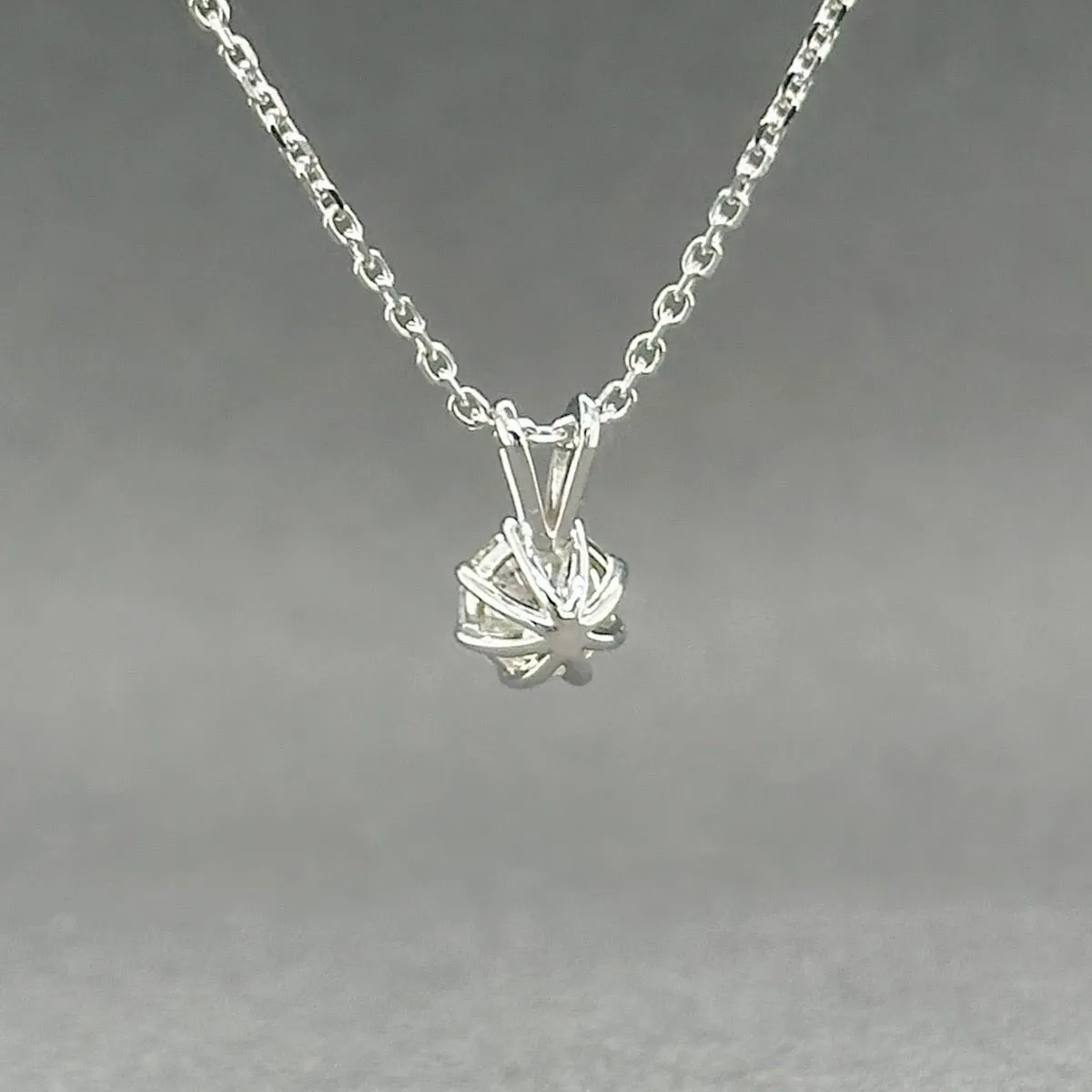 Estate 14K W Gold 0.49ct H/I1 Diamond Pendant