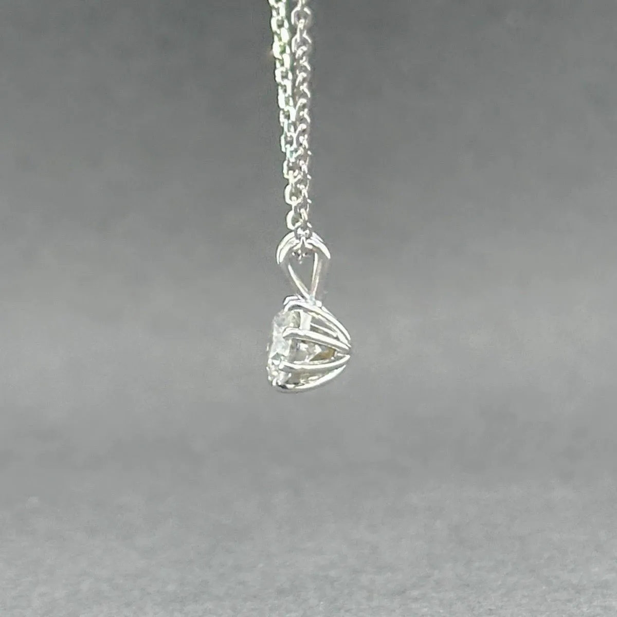 Estate 14K W Gold 0.49ct H/I1 Diamond Pendant