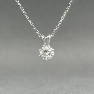 Estate 14K W Gold 0.49ct H/I1 Diamond Pendant