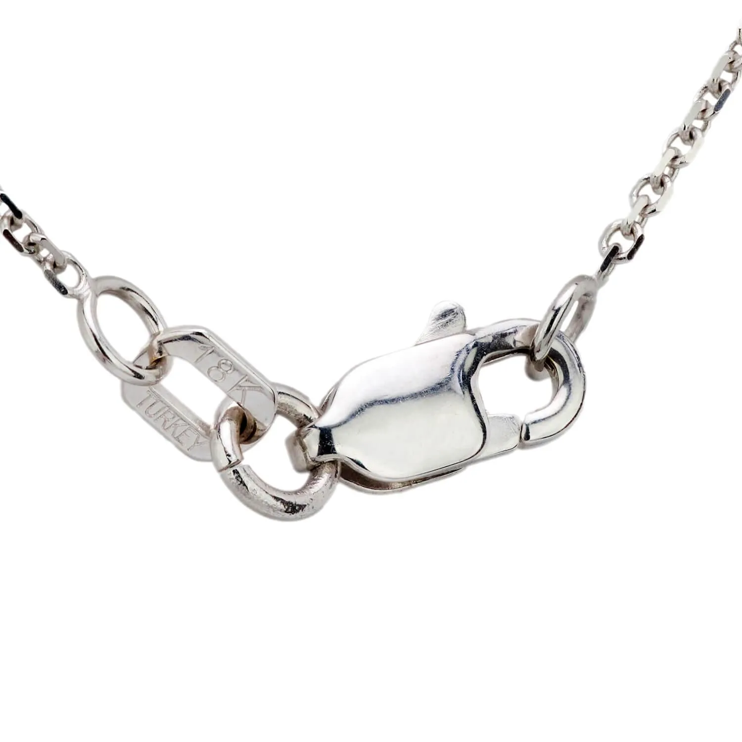 Estate 18k Diamond Halo Pendant Necklace