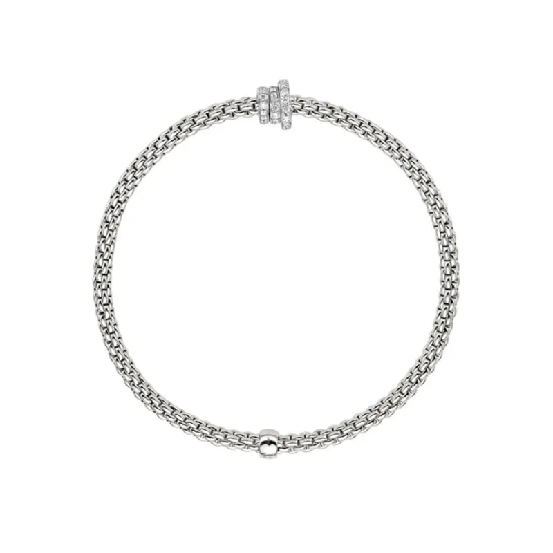 FOPE 'PRIMA' 18CT WHITE GOLD DIAMOND BRACELET