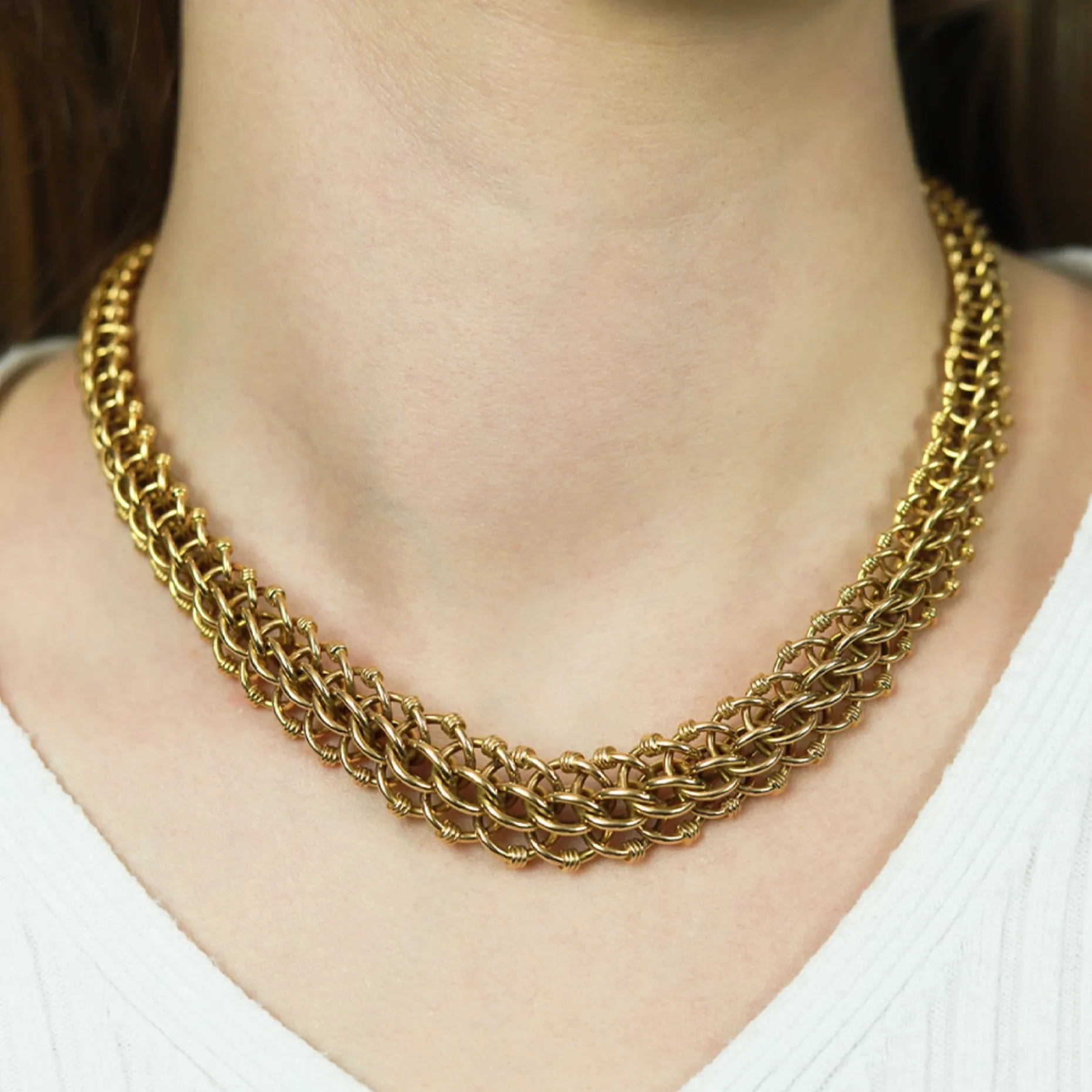 French 1940s 18KT Yellow Gold Necklace