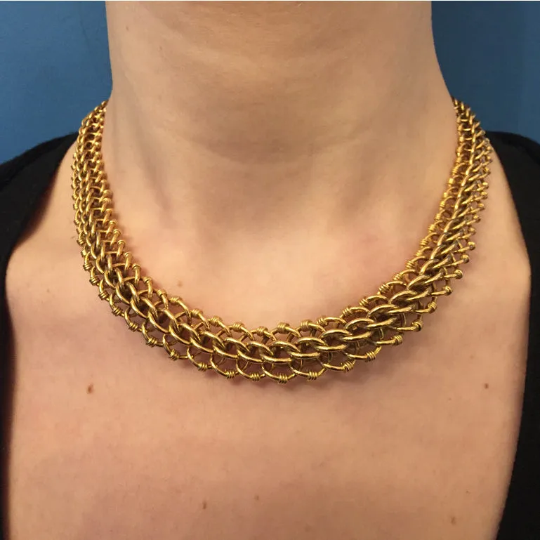 French 1940s 18KT Yellow Gold Necklace