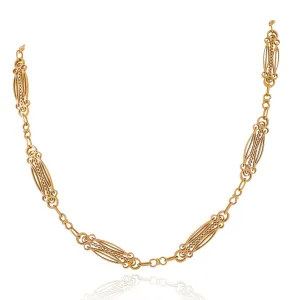 French Art Nouveau 18KT Yellow Gold Necklace