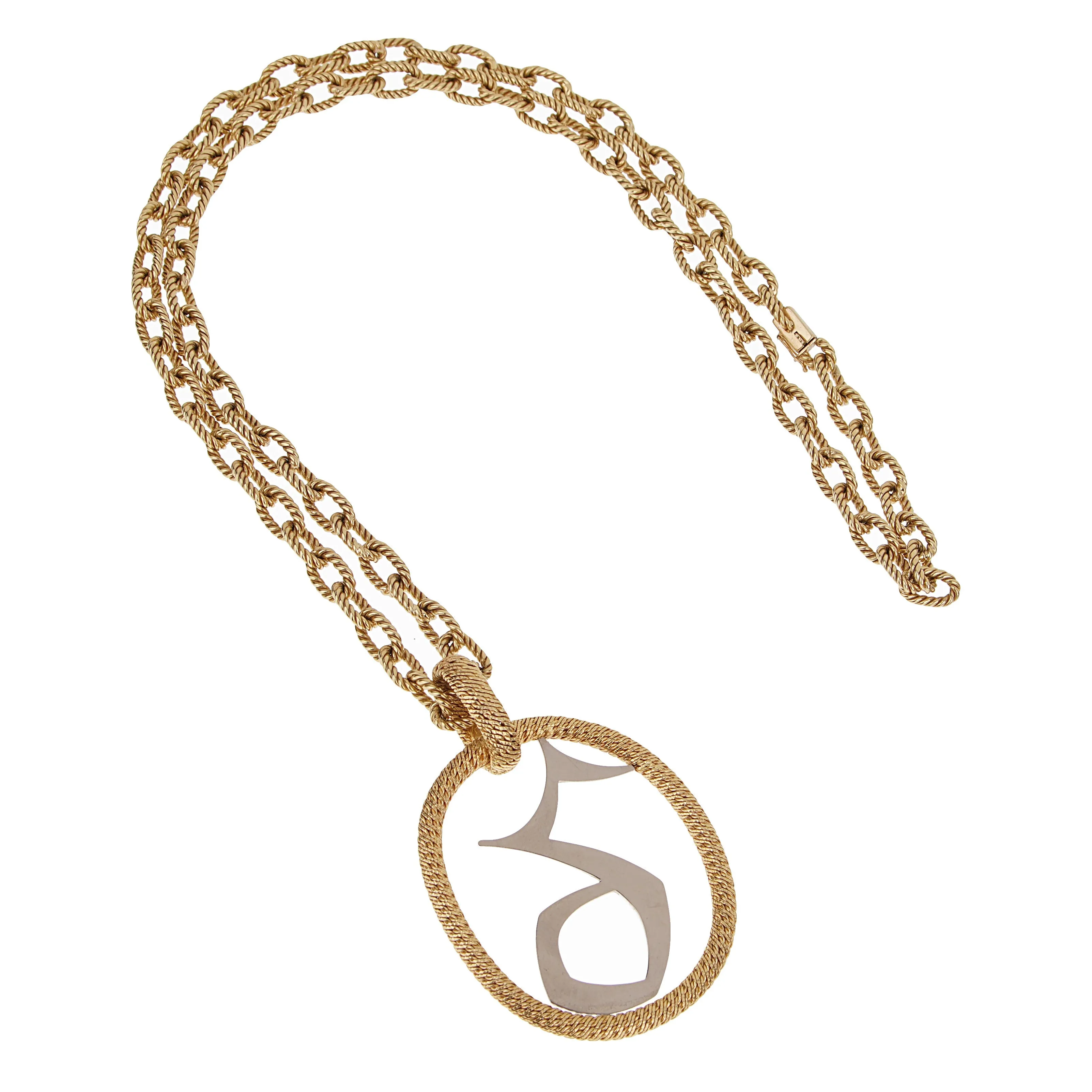 Georges L'Enfant Capricorn Zodiac For Patek Philippe 18k Yellow Gold Necklace