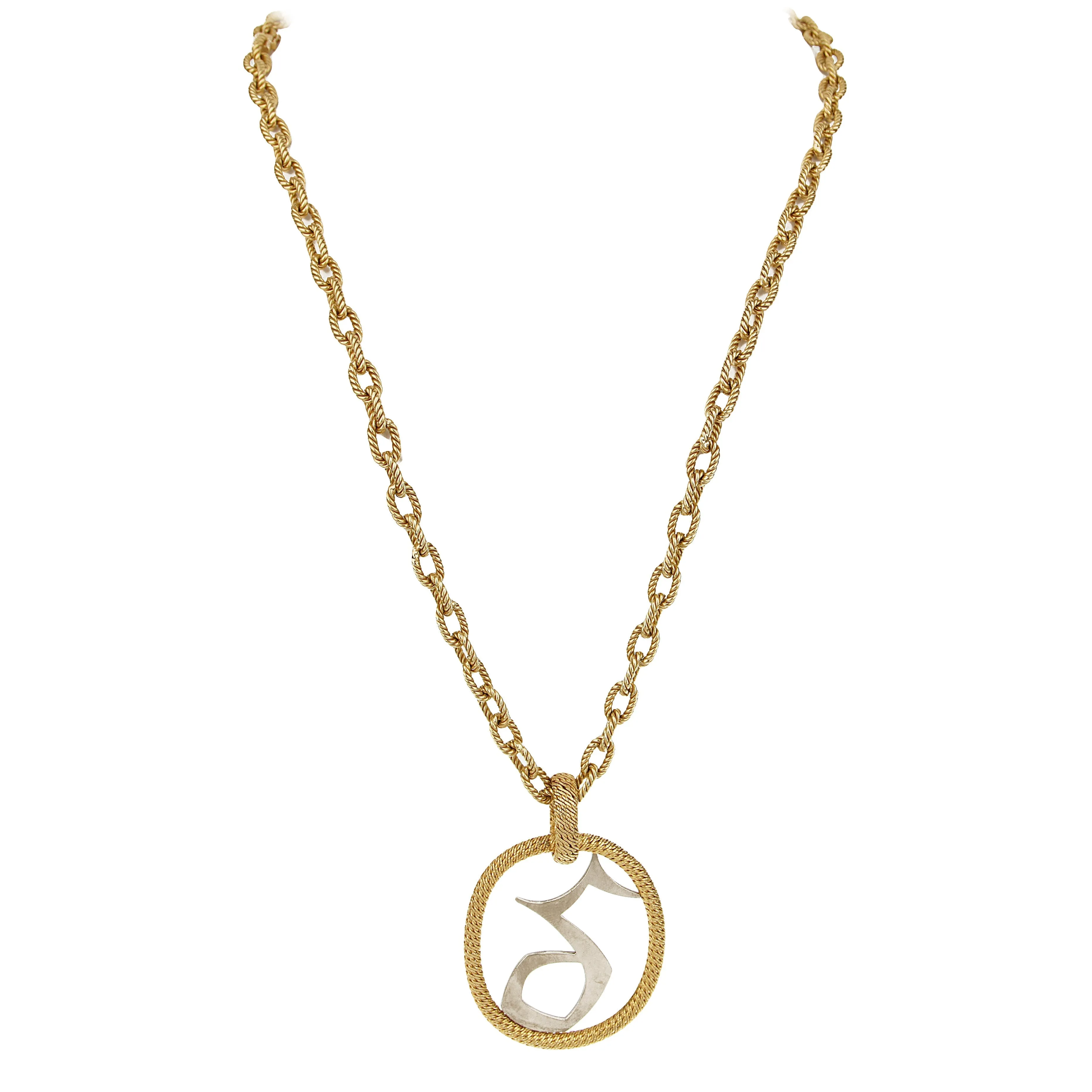 Georges L'Enfant Capricorn Zodiac For Patek Philippe 18k Yellow Gold Necklace