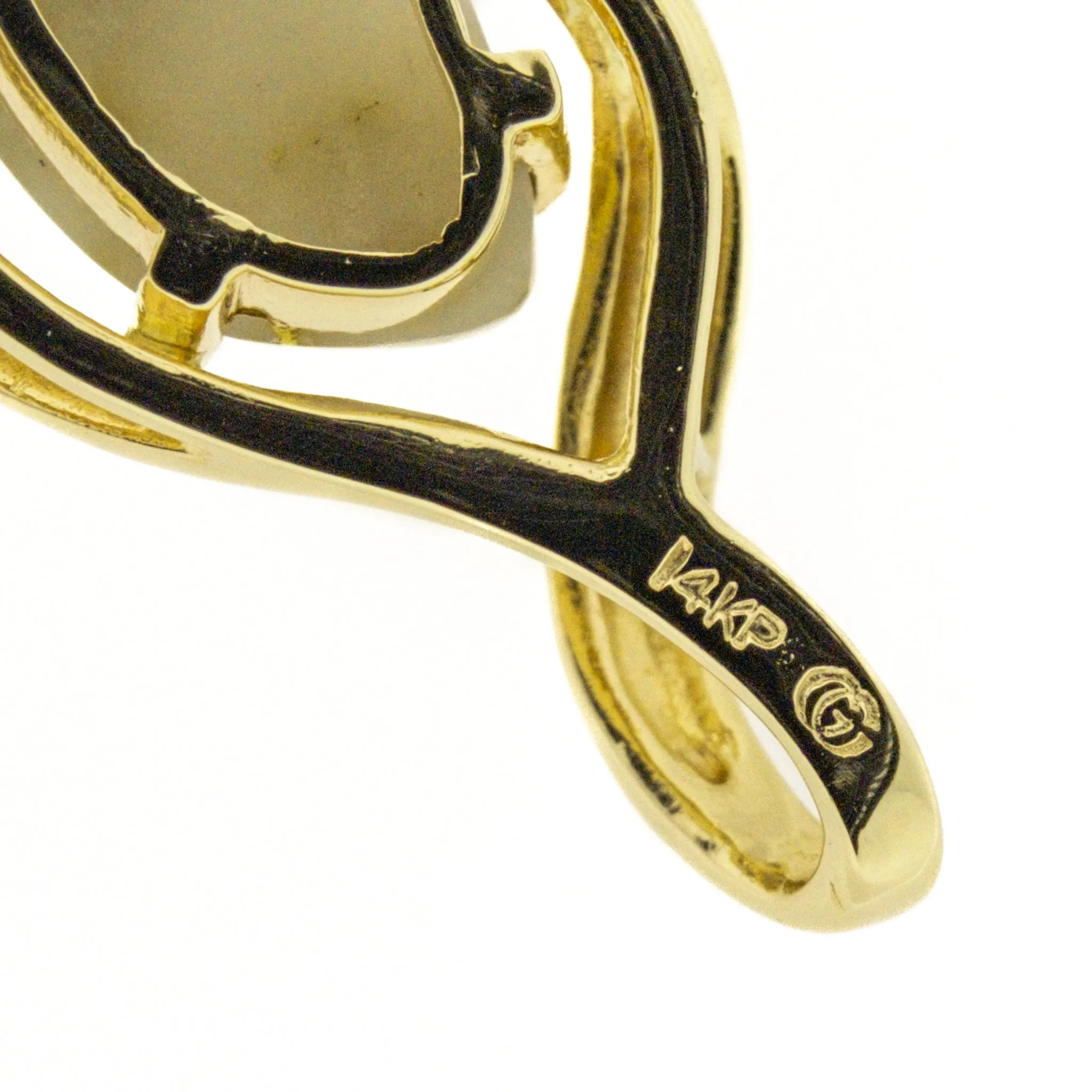 Gold Bearing Quartz Pendant in 14K Yellow Gold