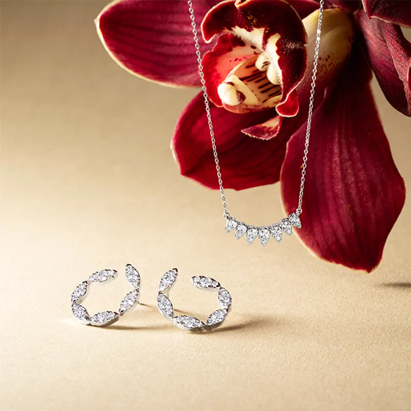 HEARTS ON FIRE AERIAL LUNAR ECLIPSE 18CT WHITE GOLD SMALL DIAMOND NECKLACE